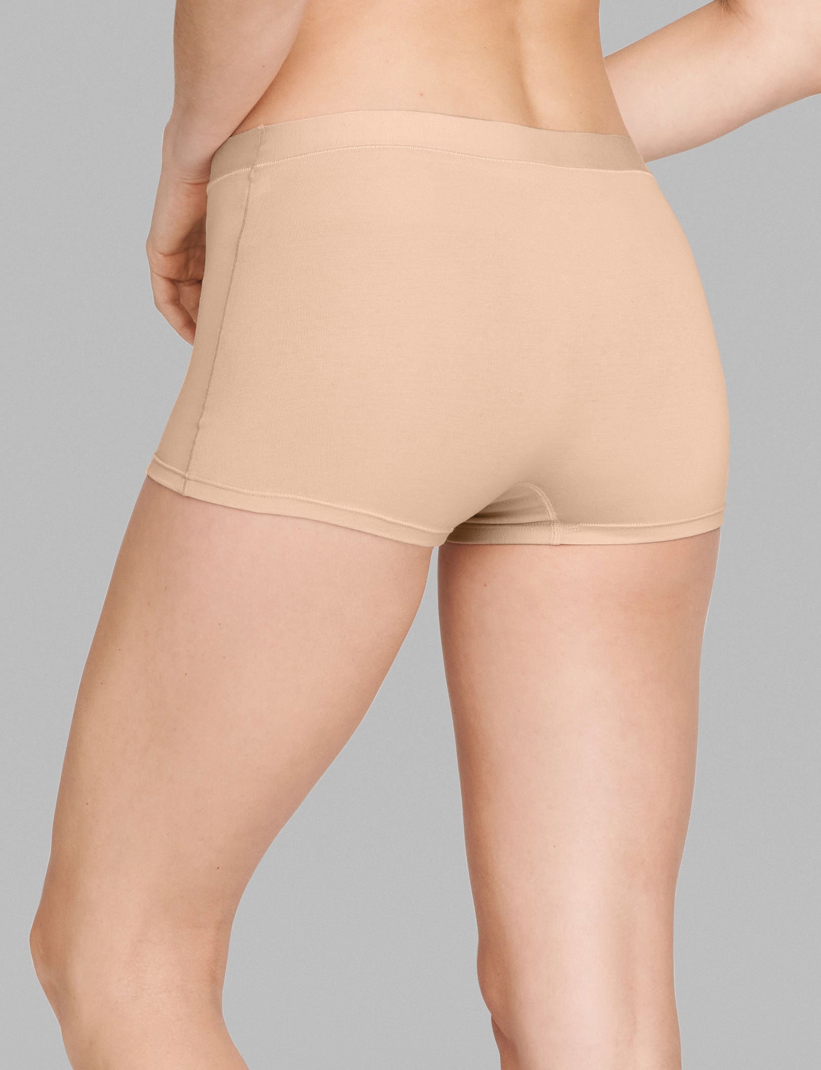 Women's Cool Cotton Boyshort::Maple Sugar