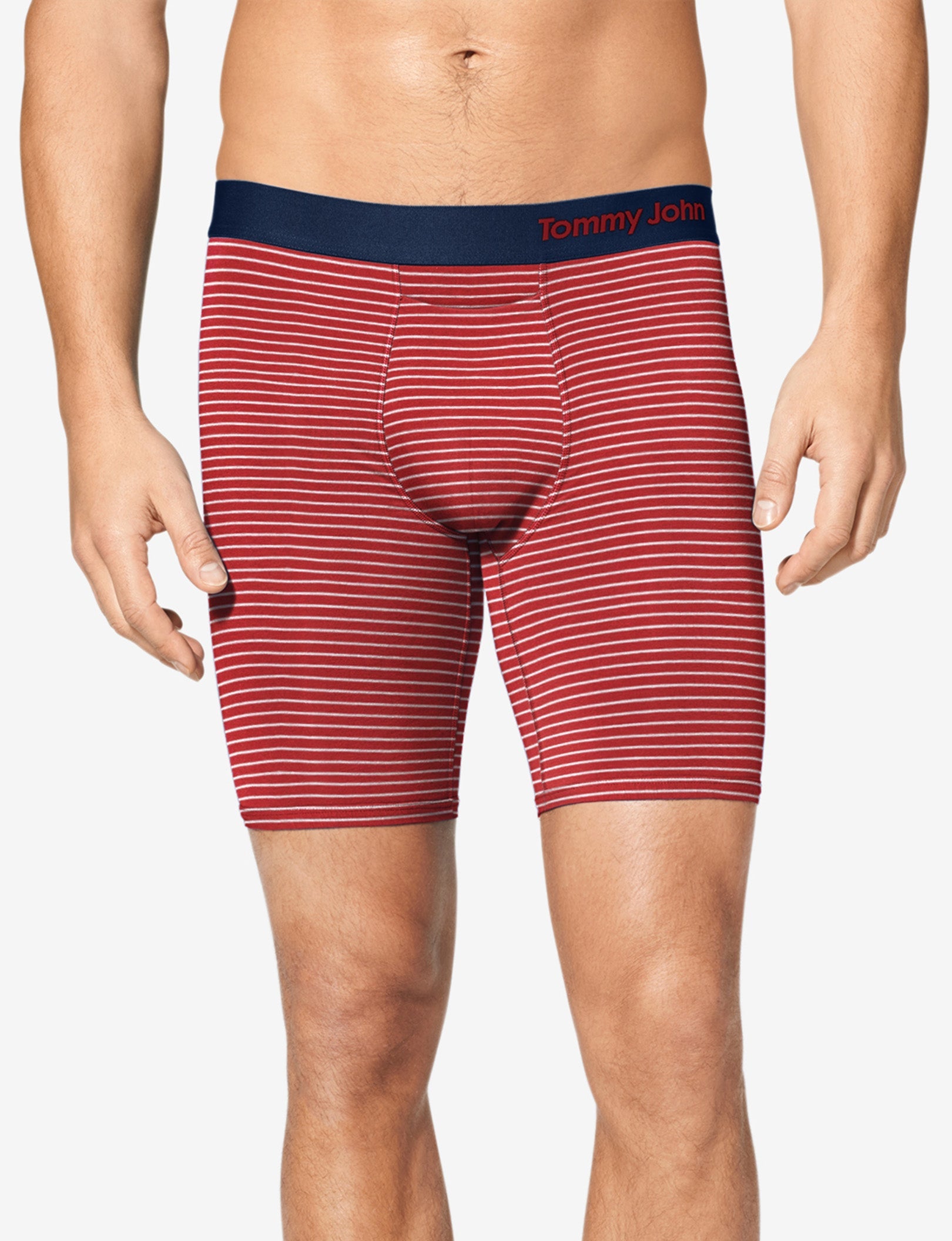 Cool Cotton Boxer Brief 8"::Emboldened Barber Stripe
