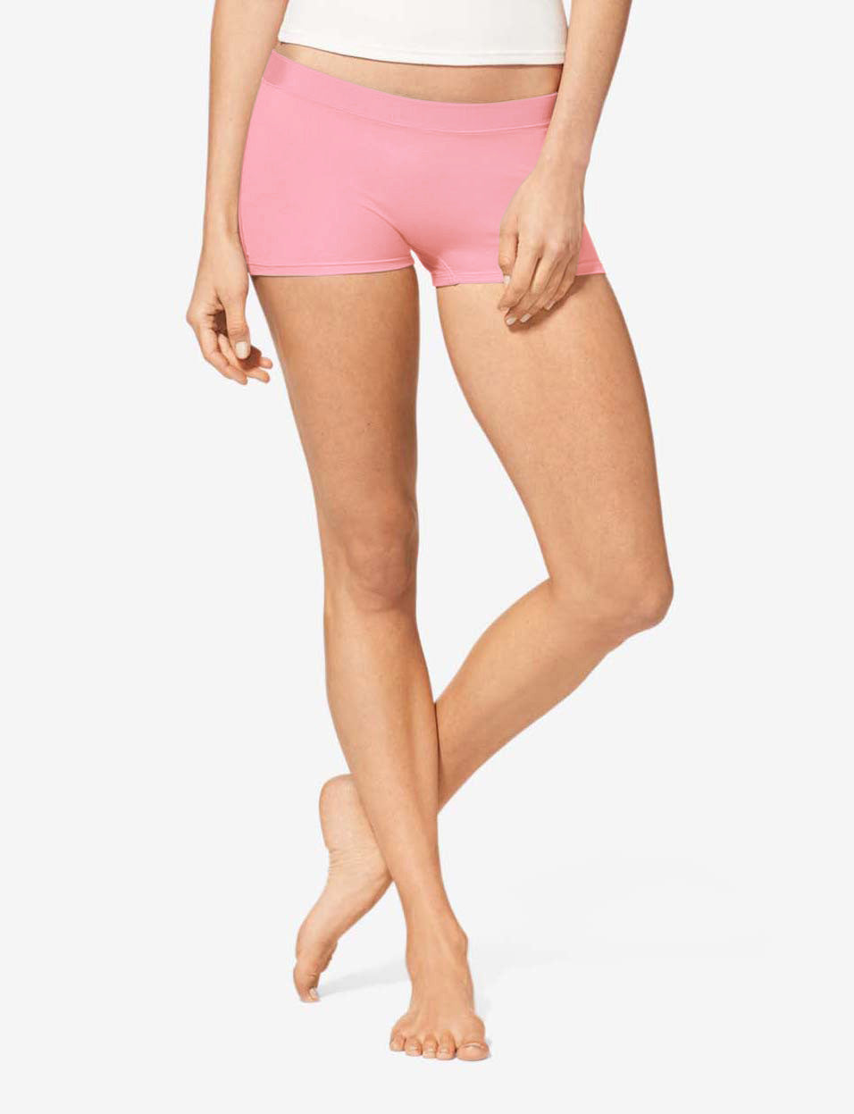Women's Second Skin Boyshort::Geranium Pink