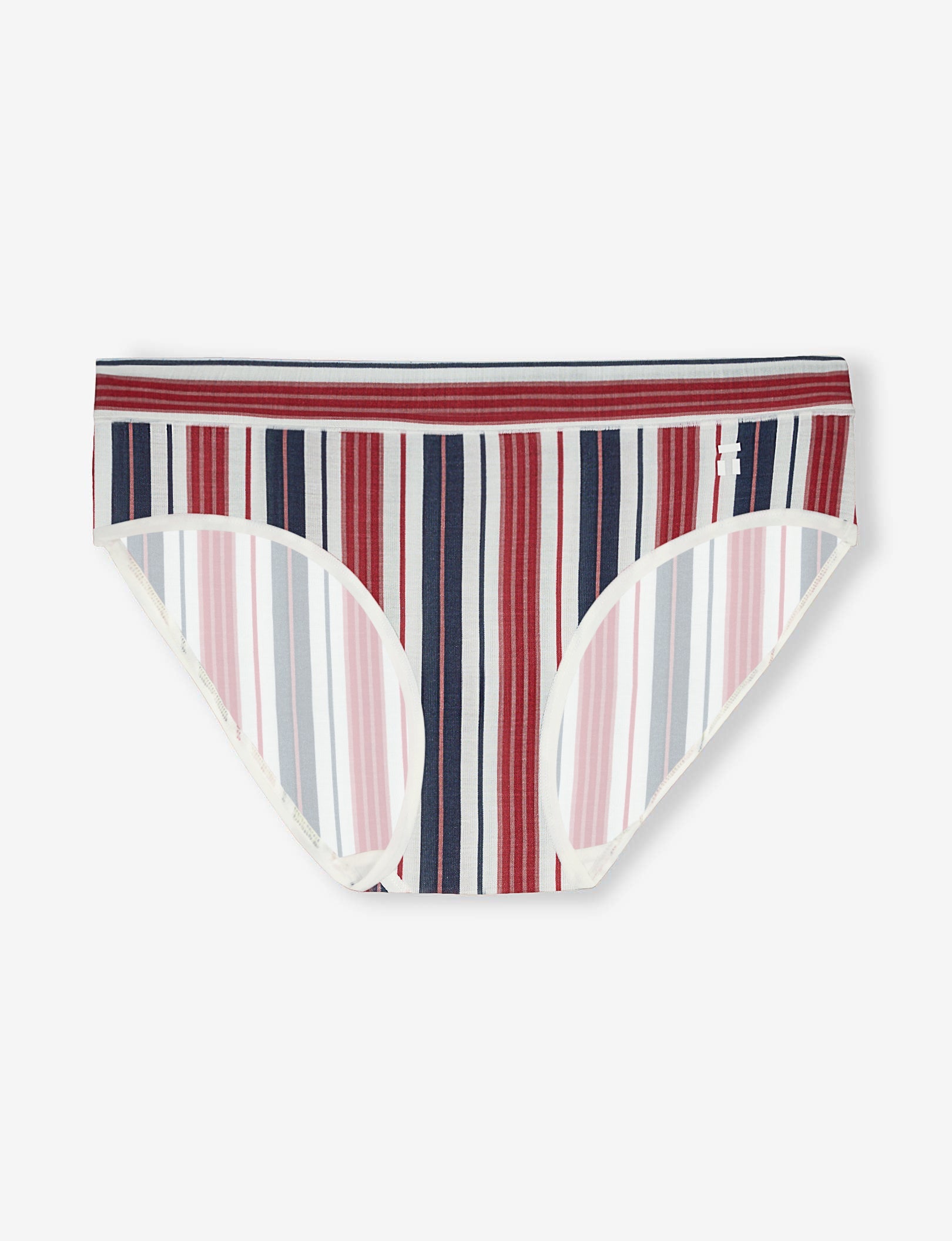 Women's Second Skin Brief::July Pinstripe Print