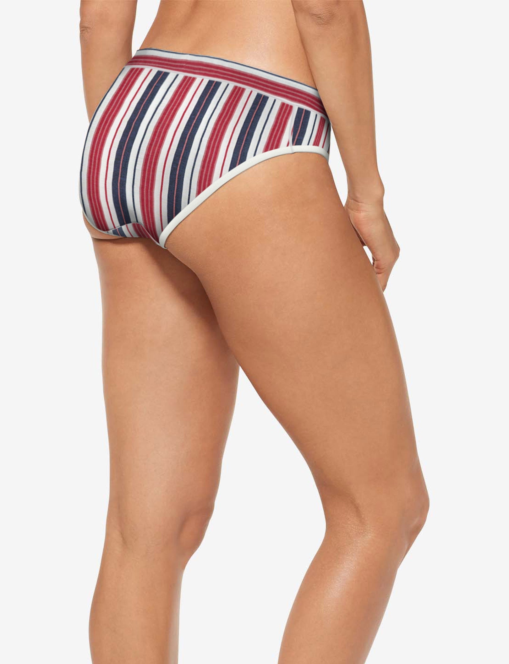 Women's Second Skin Brief::July Pinstripe Print