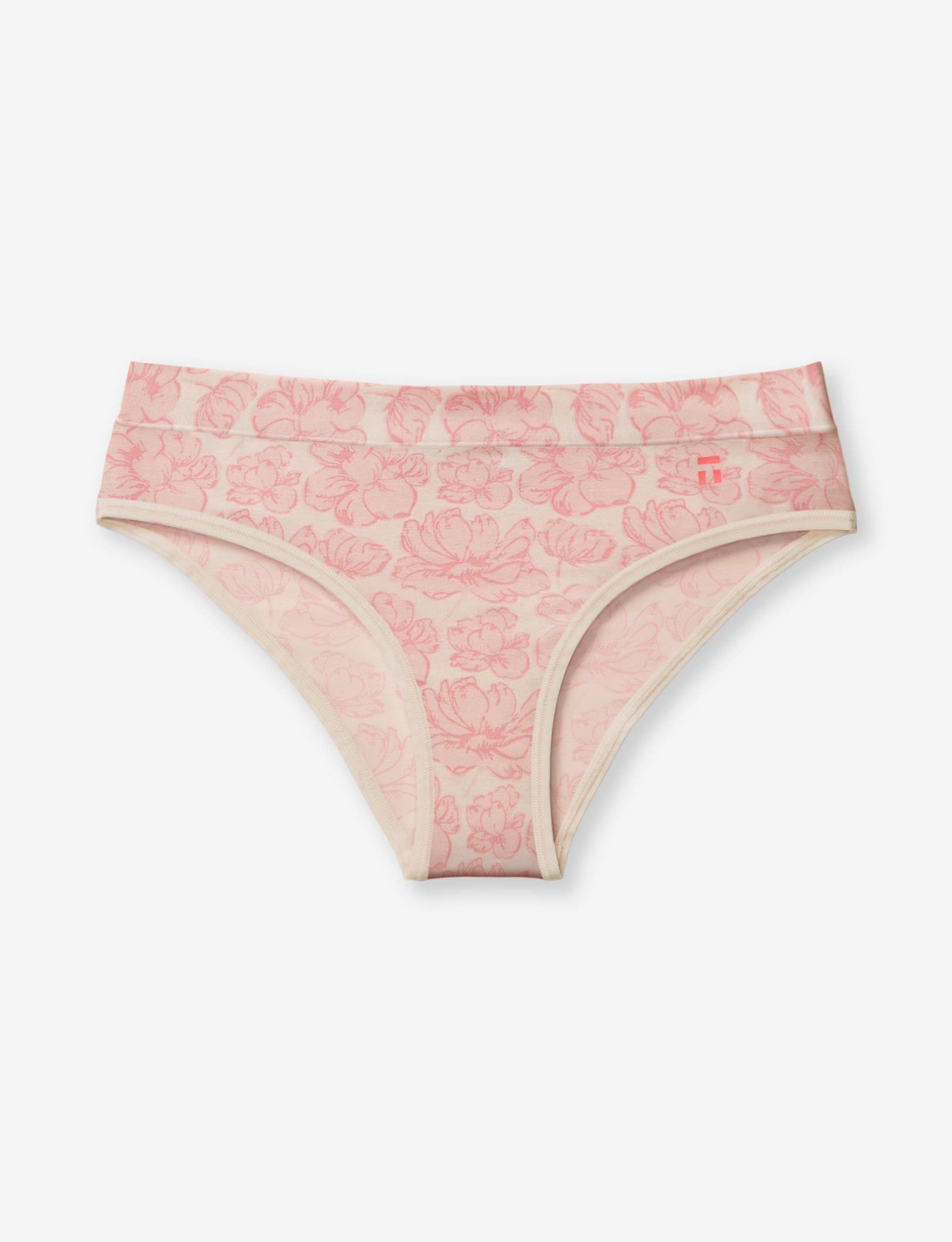 Women's Second Skin Cheeky::Soft Pink Etched Floral