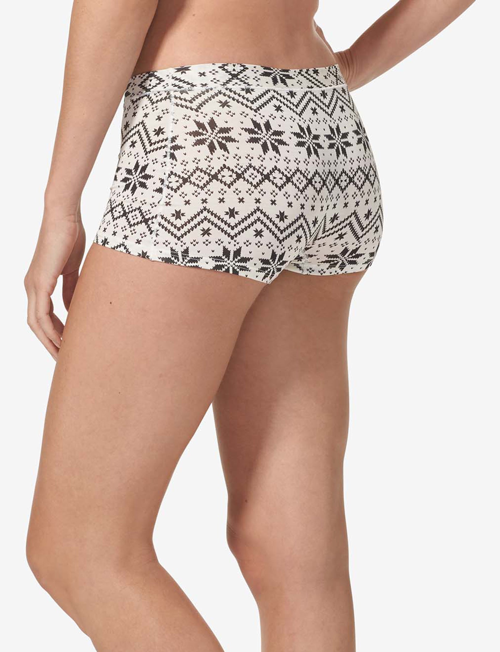 Women's Second Skin Boyshort::Coconut Milk Vintage Sweater