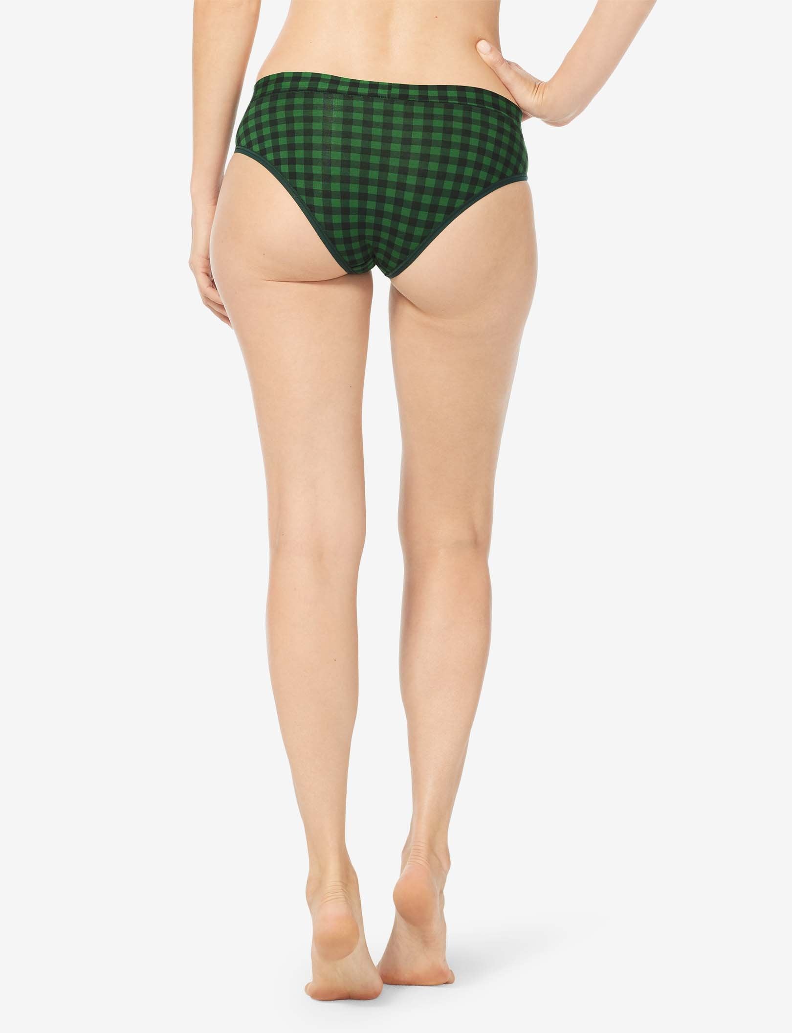 Women's Cool Cotton Cheeky::Pine Grove Gingham