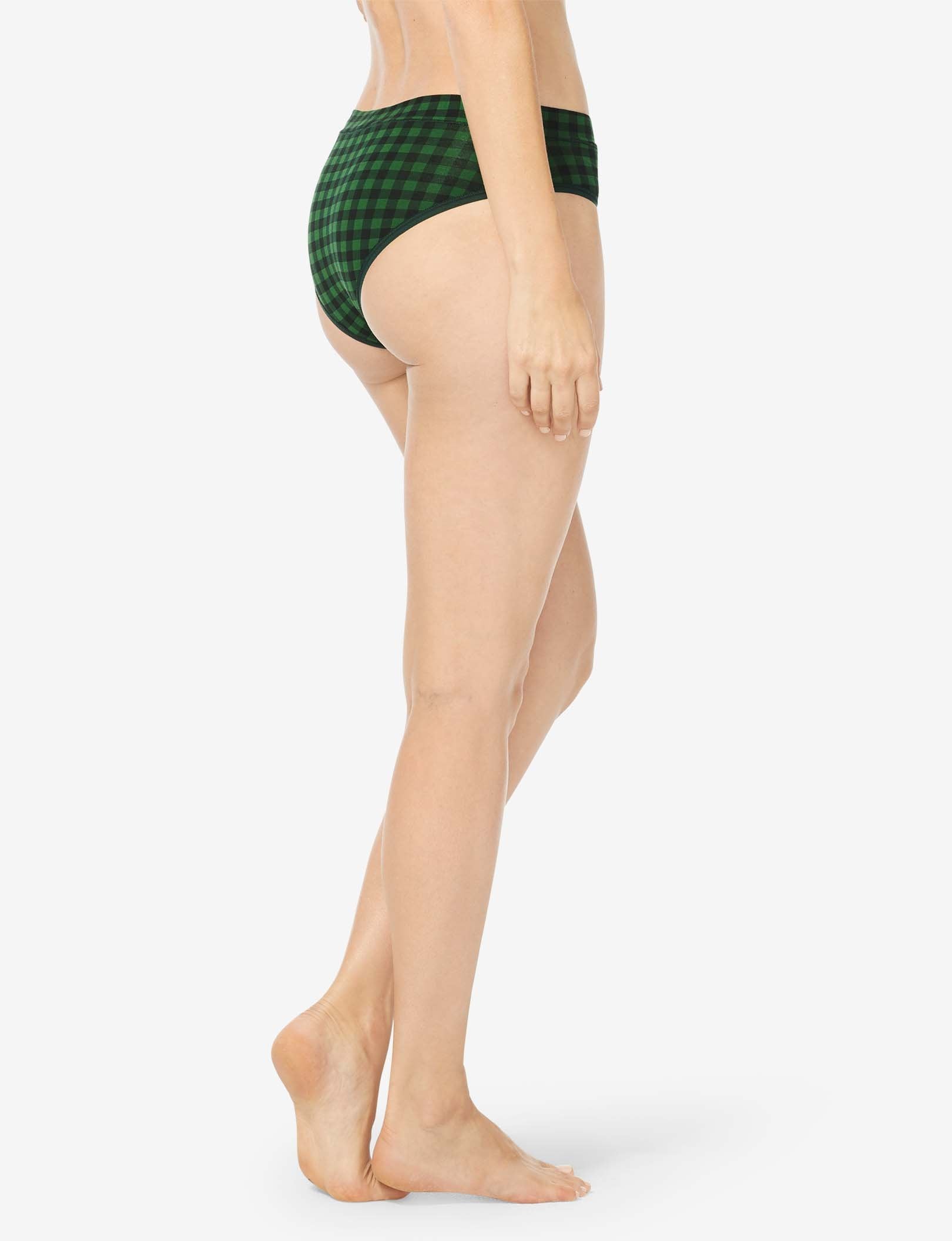 Women's Cool Cotton Cheeky::Pine Grove Gingham