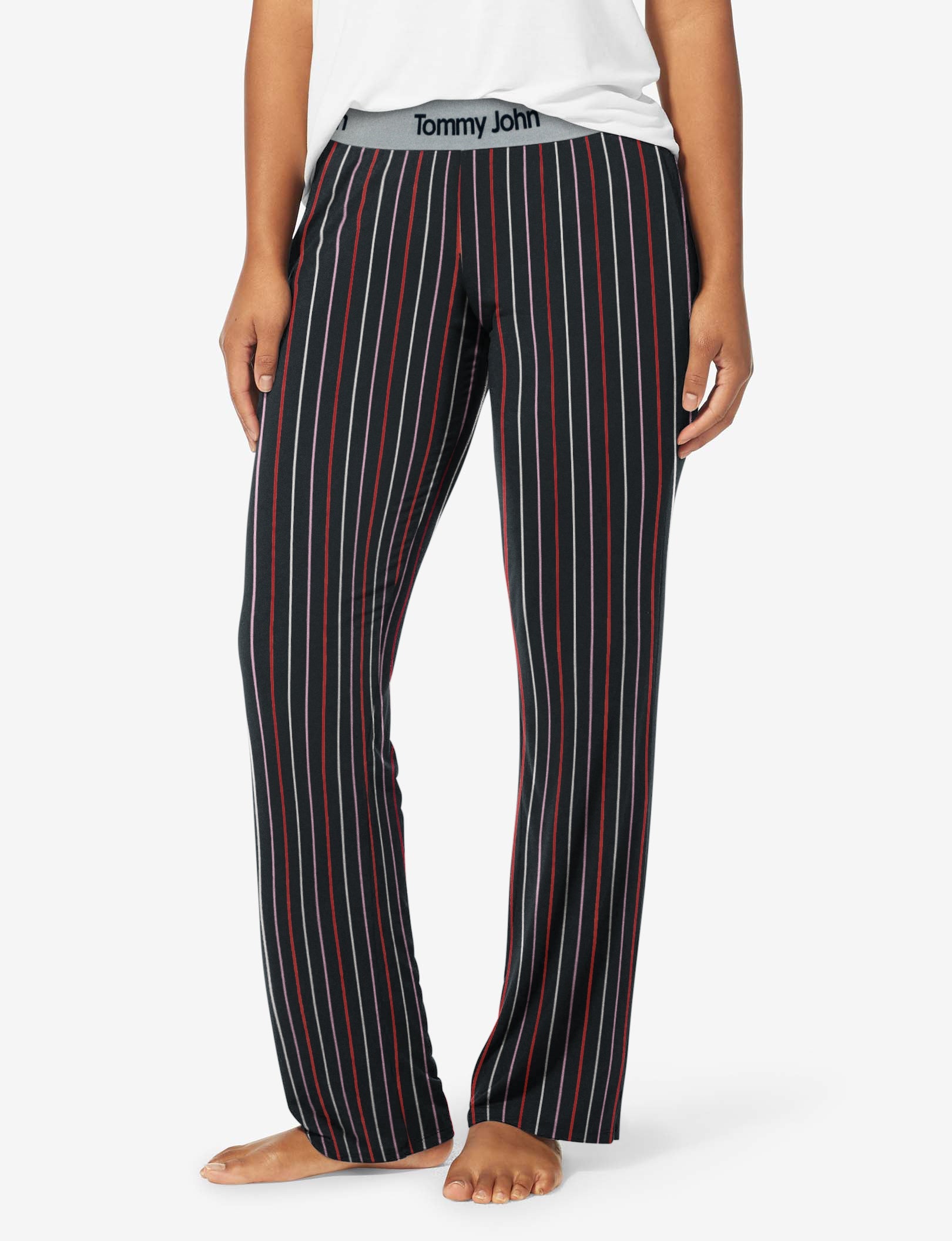 Women's Second Skin Sleep Pant::Phantom Straw Stripe