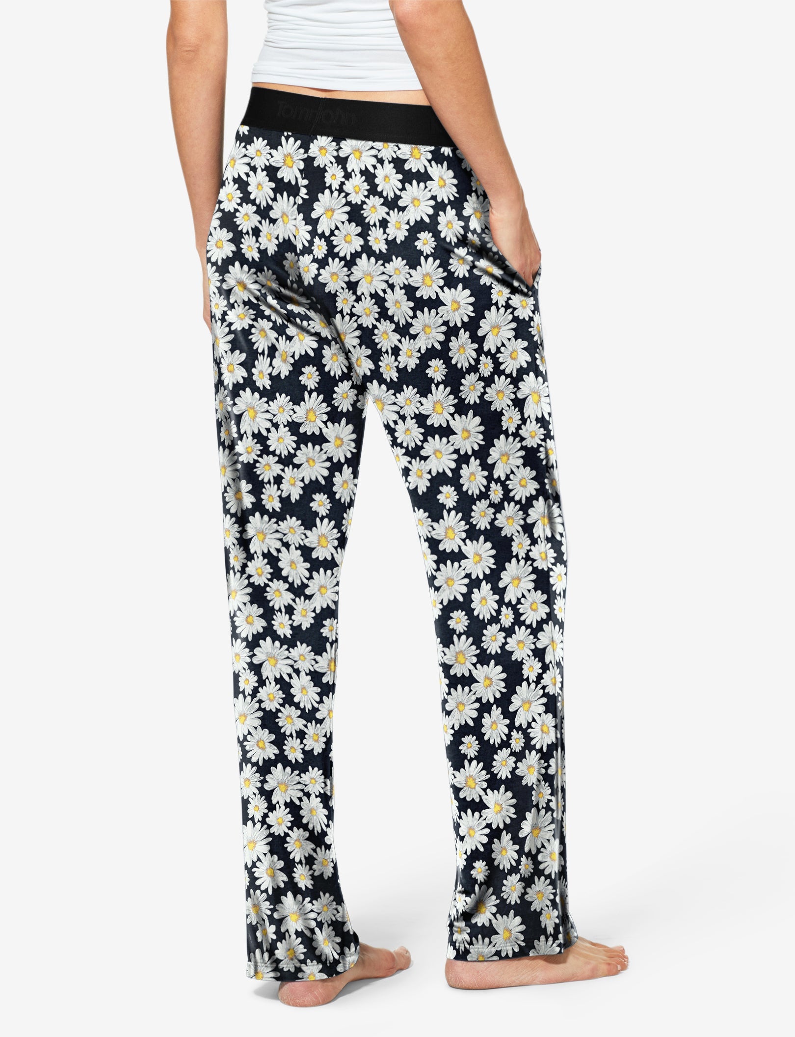 Women's Second Skin Pajama Pant::Black English Daisy