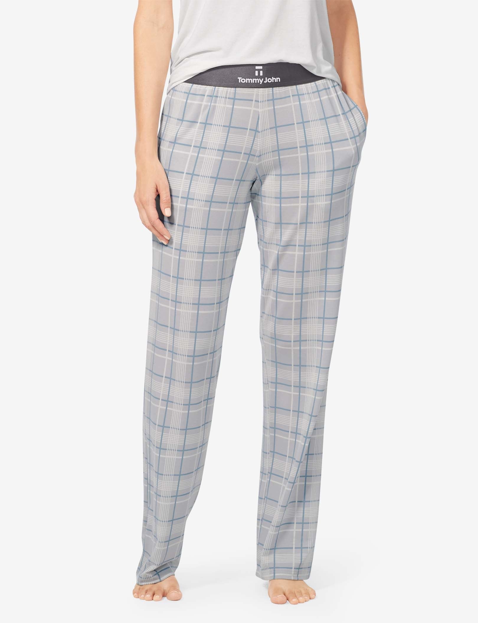 Women's Second Skin Sleep Pant::Icicle Plaid