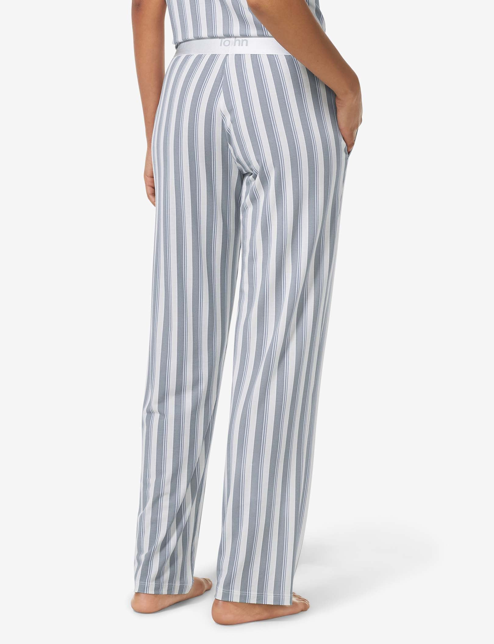 Women's Second Skin Pajama Pant::Blue Blush Goodnight Stripe
