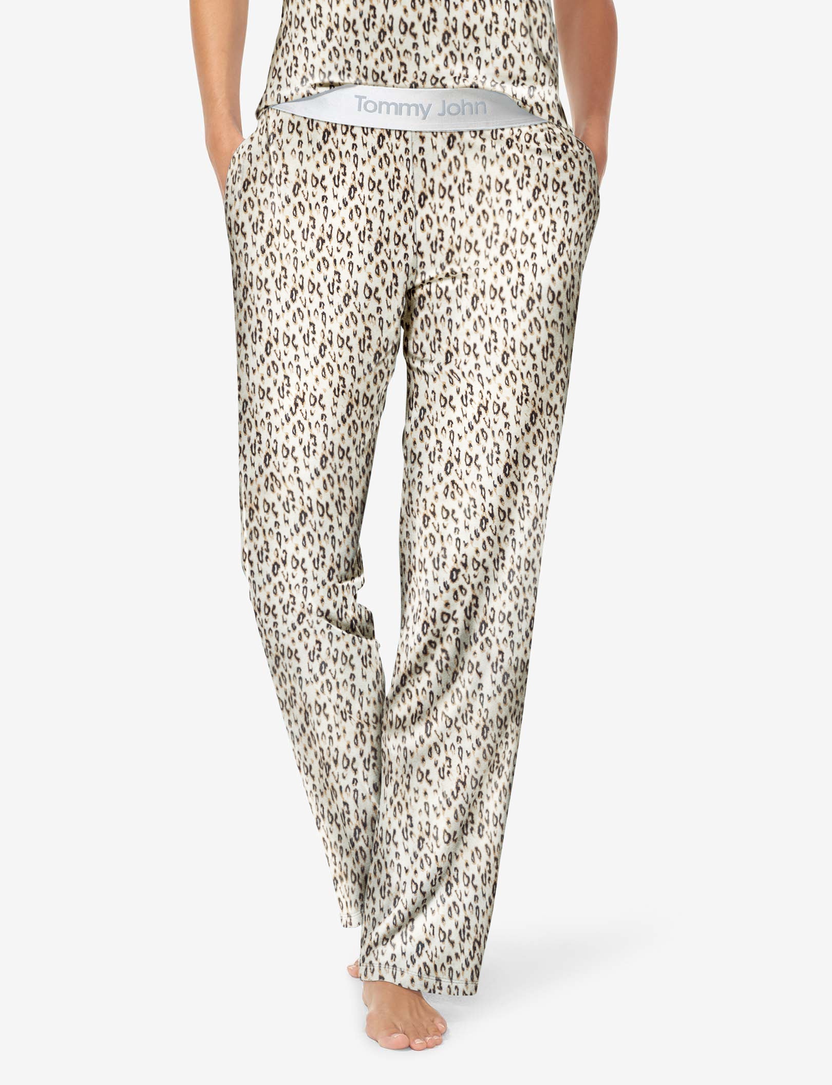 Women's Second Skin Sleep Pant::Natural Leopard