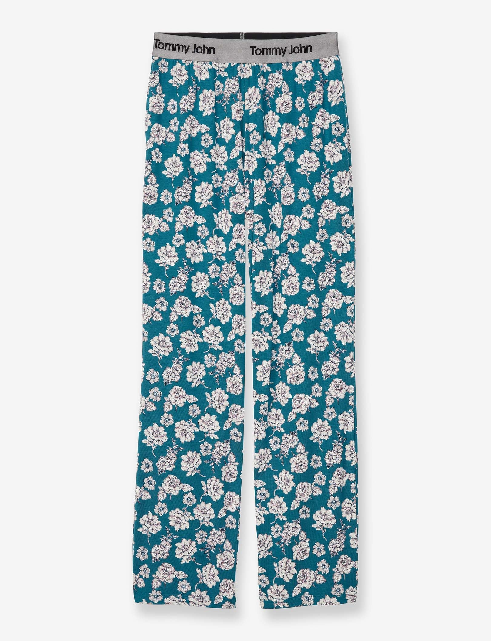 Women's Second Skin Sleep Pant::Blue Coral Spring Bloom