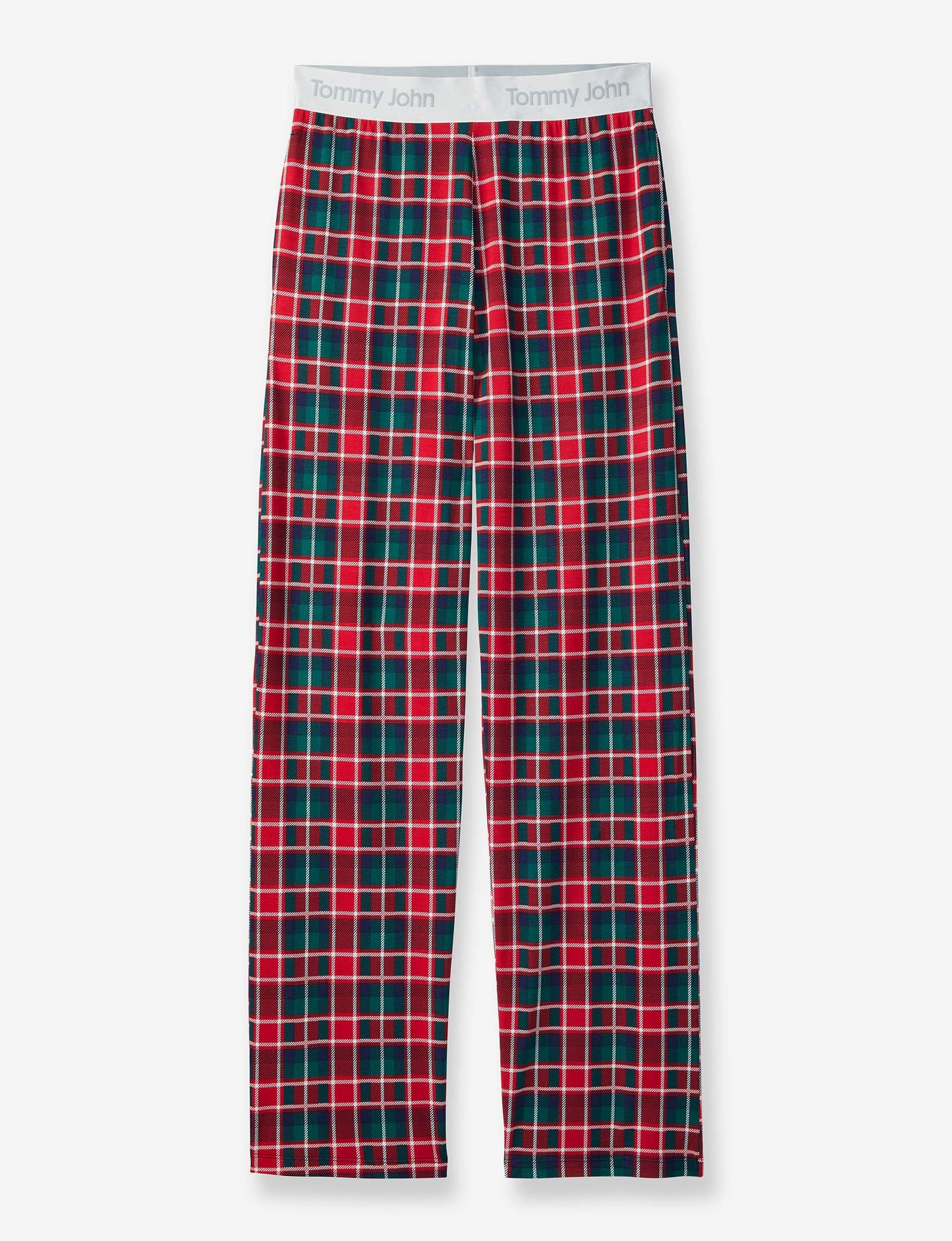 Women's Second Skin Sleep Pant::Haute Red Fireplace Plaid