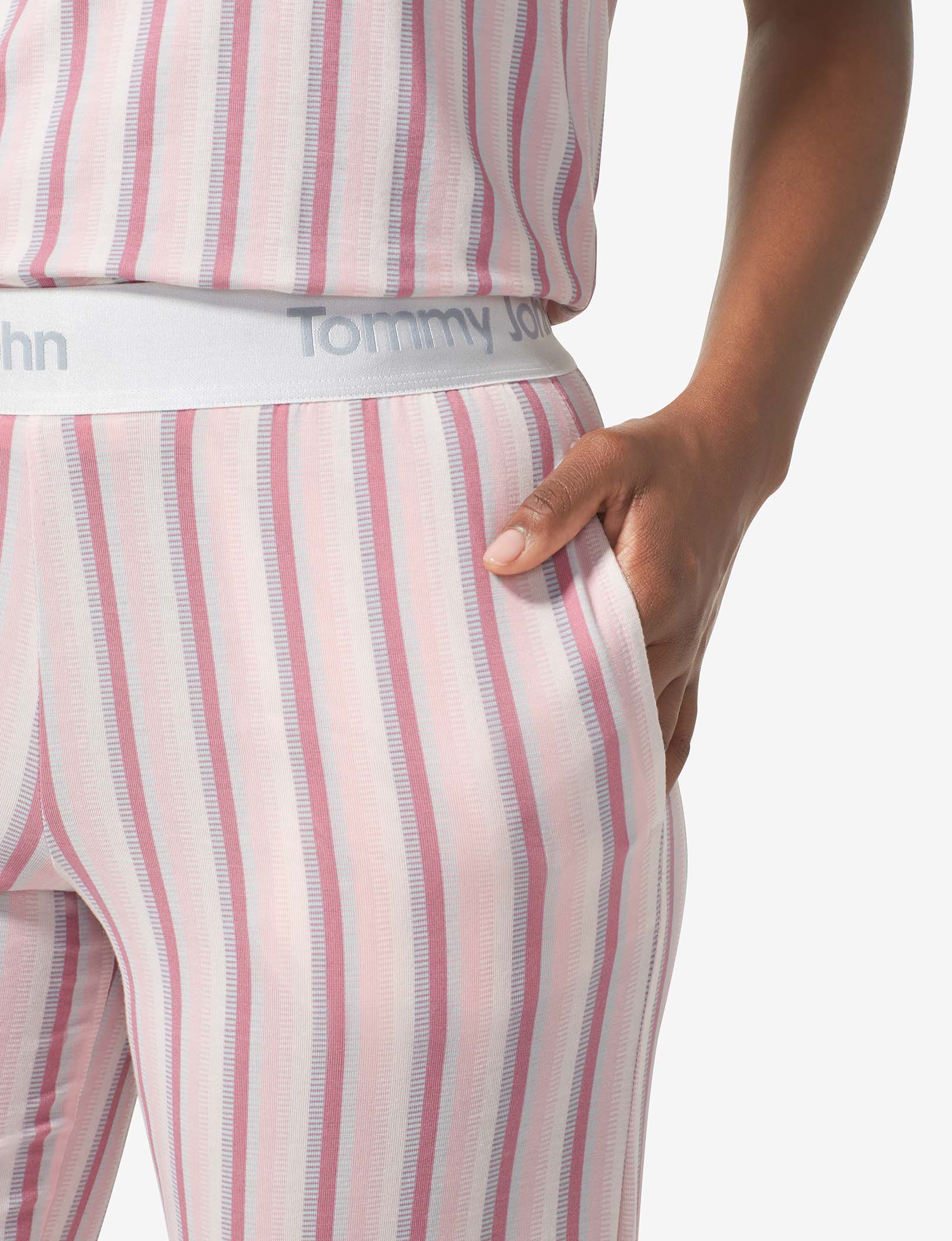 Women's Second Skin Sleep Pant::Foxglove Fringe Stripe