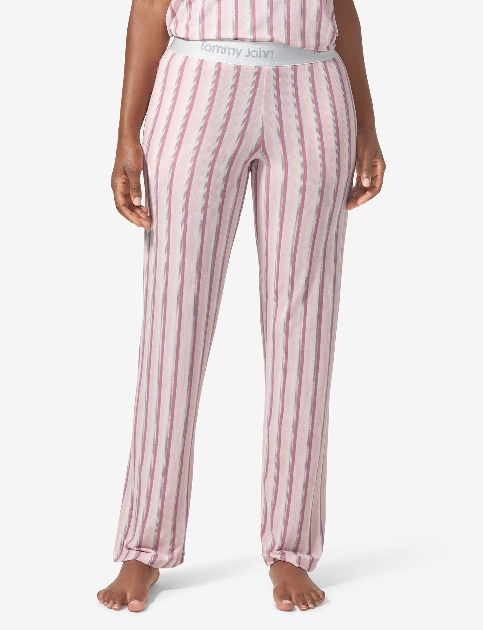 Women's Second Skin Sleep Pant::Foxglove Fringe Stripe