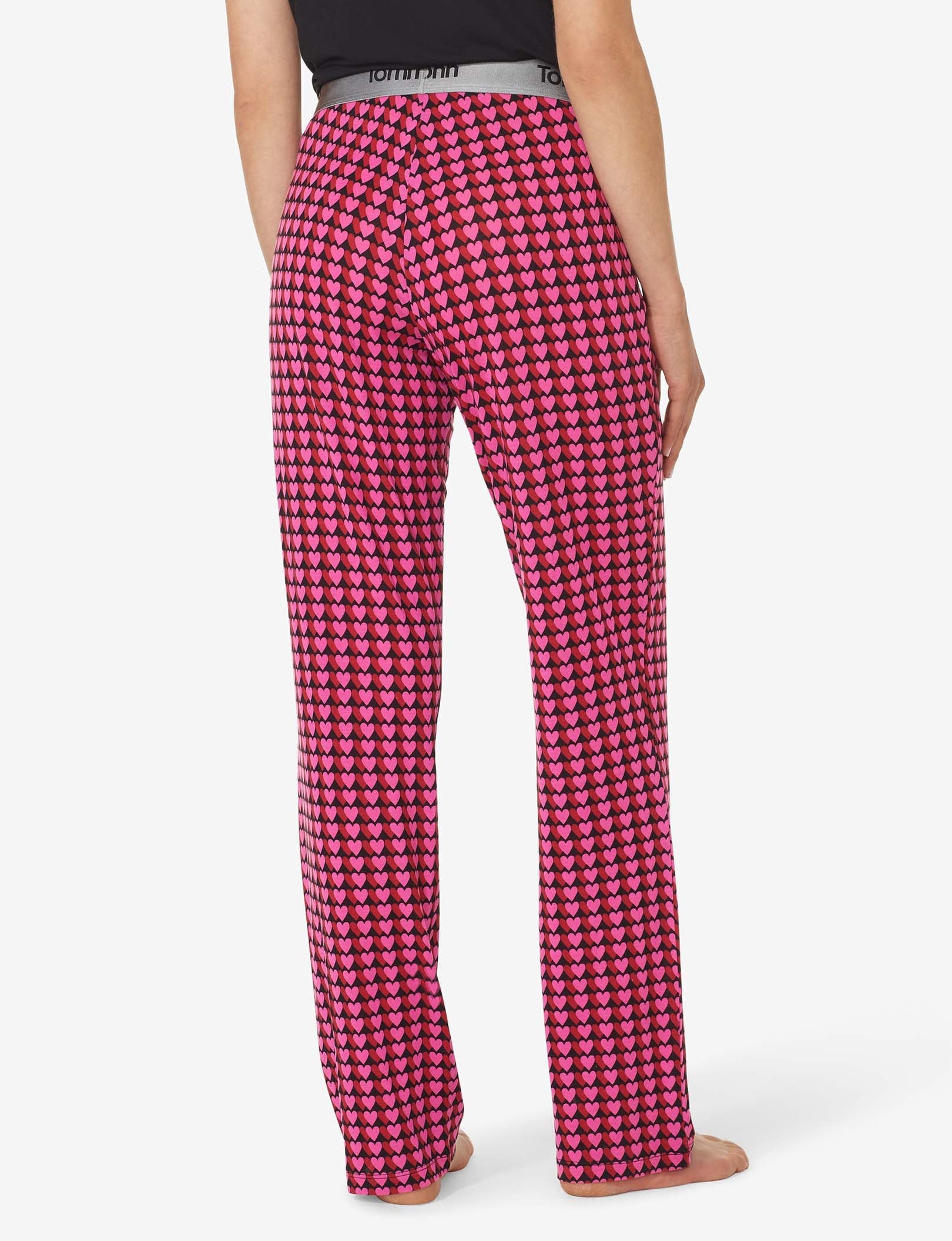 Women's Second Skin Sleep Pant::Pink Blurry Hearts