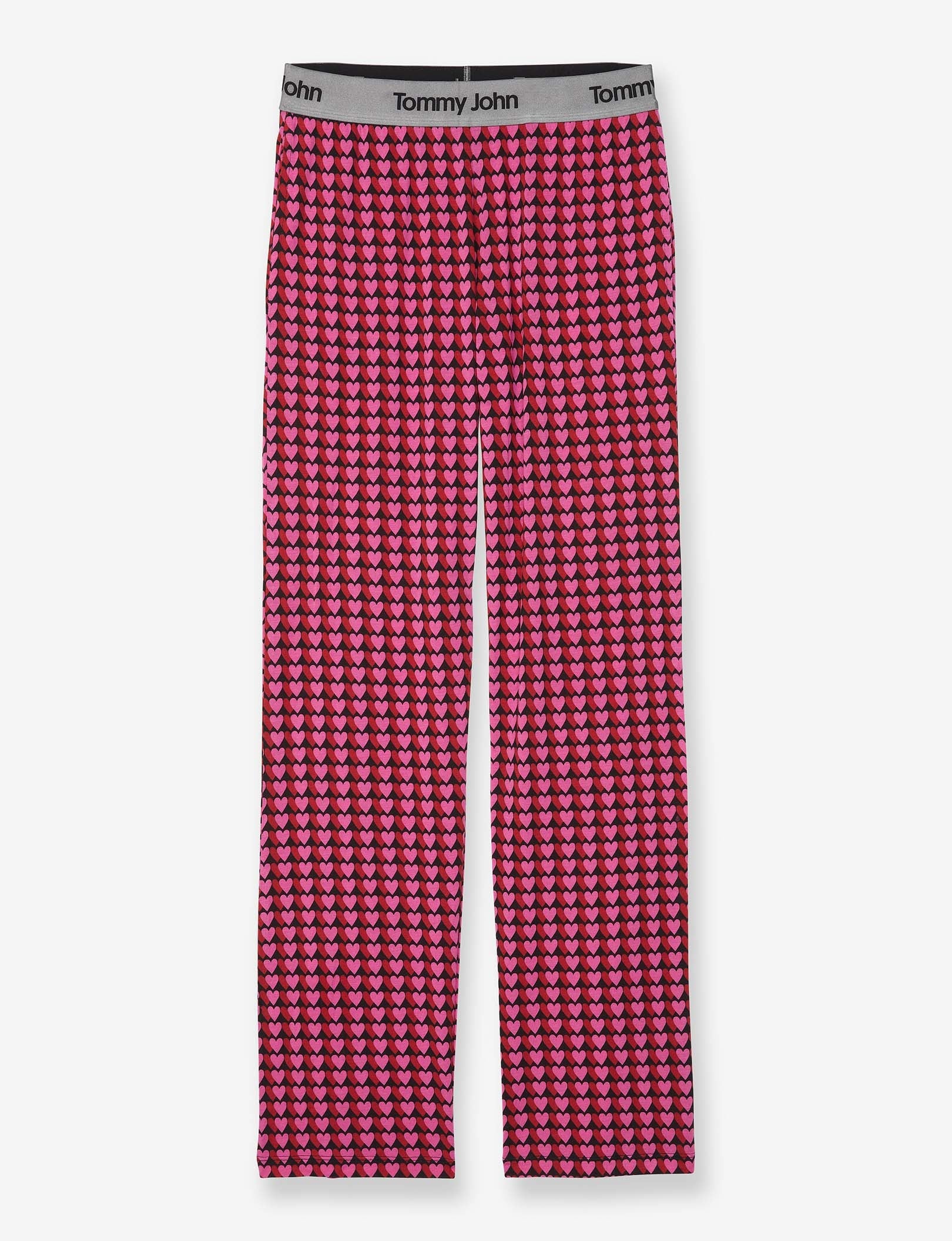 Women's Second Skin Sleep Pant::Pink Blurry Hearts