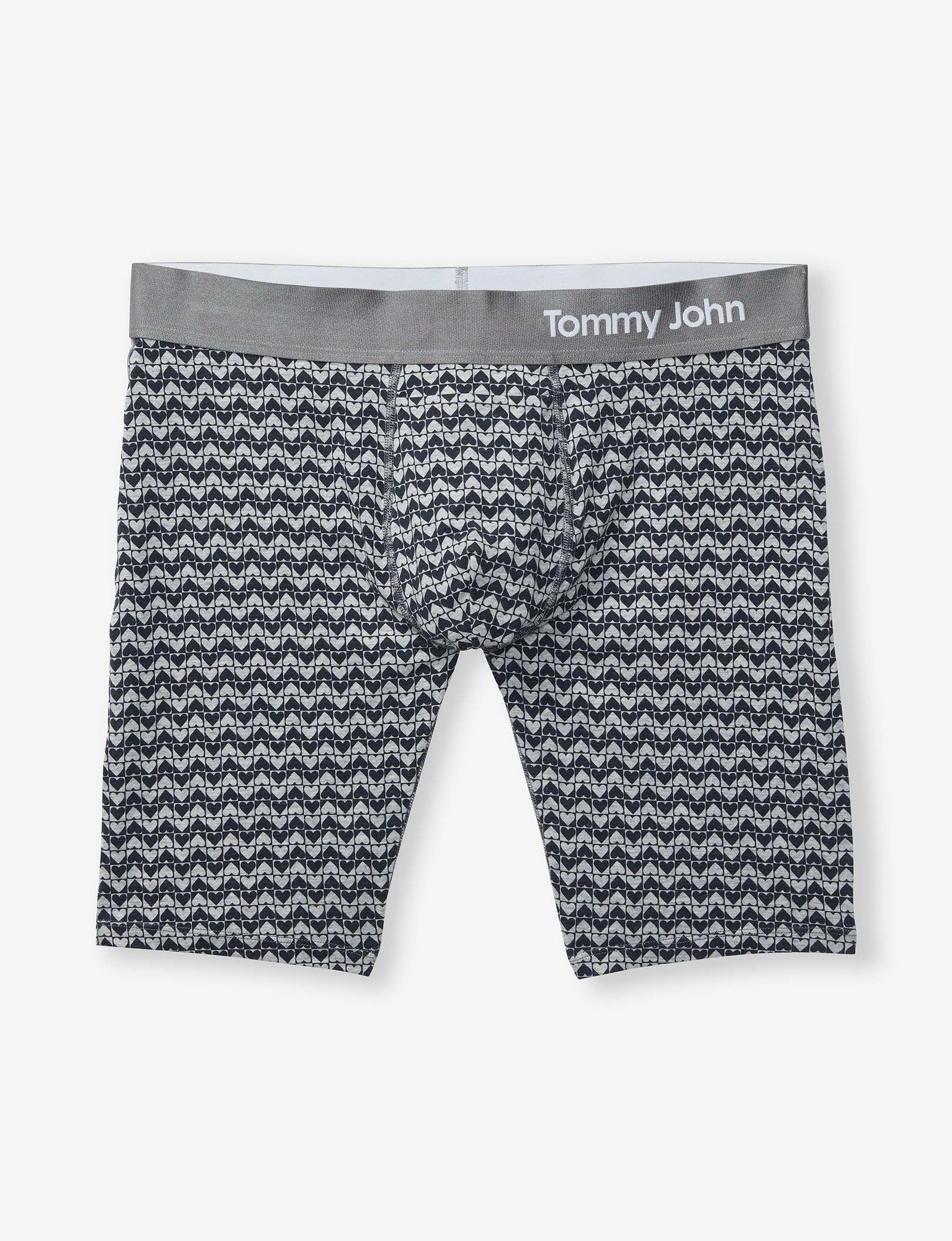 Cool Cotton Boxer Brief 8"::Heathered Chevron Heart