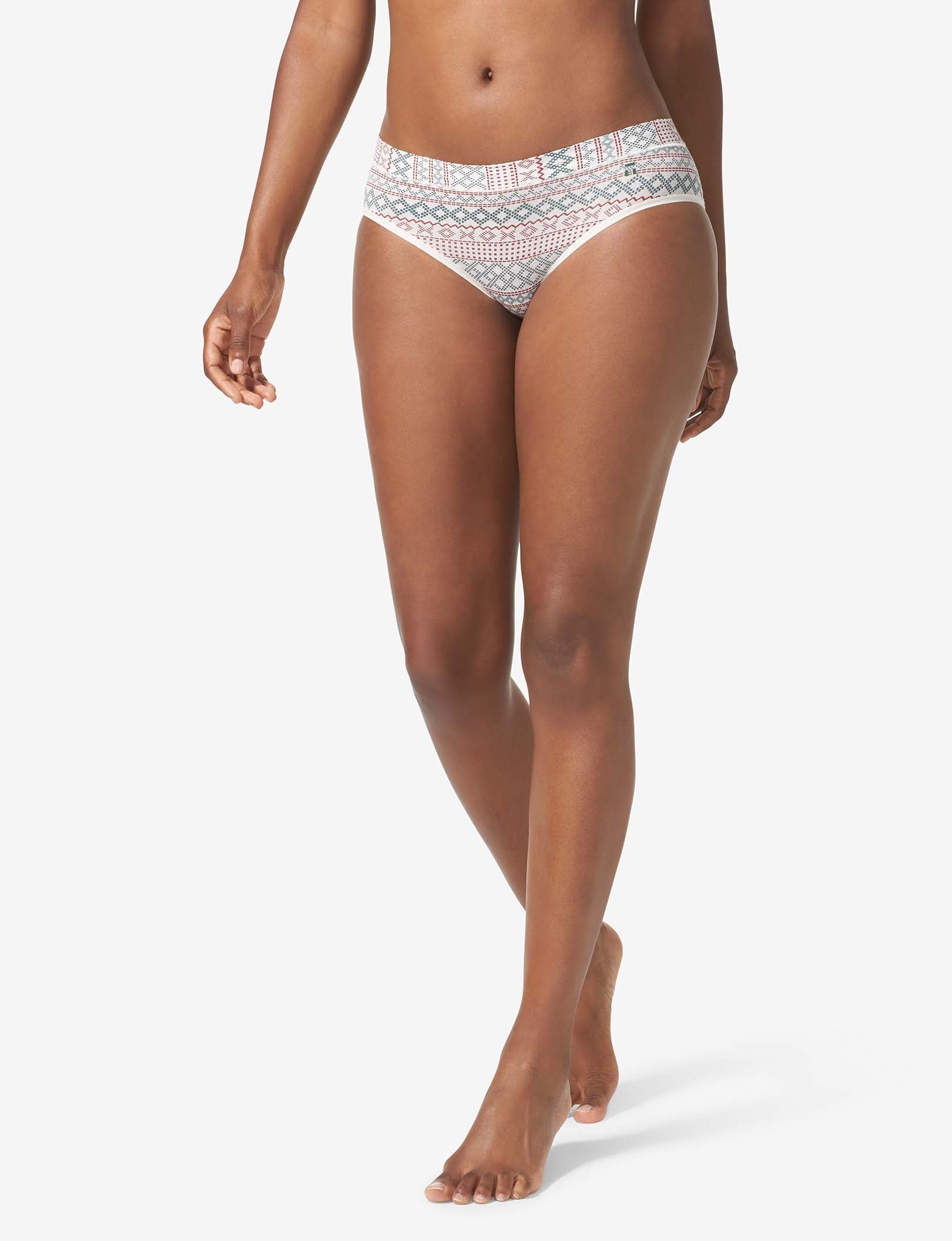 Women's Cool Cotton Brief::Oatmeal Stitch Fair Isle