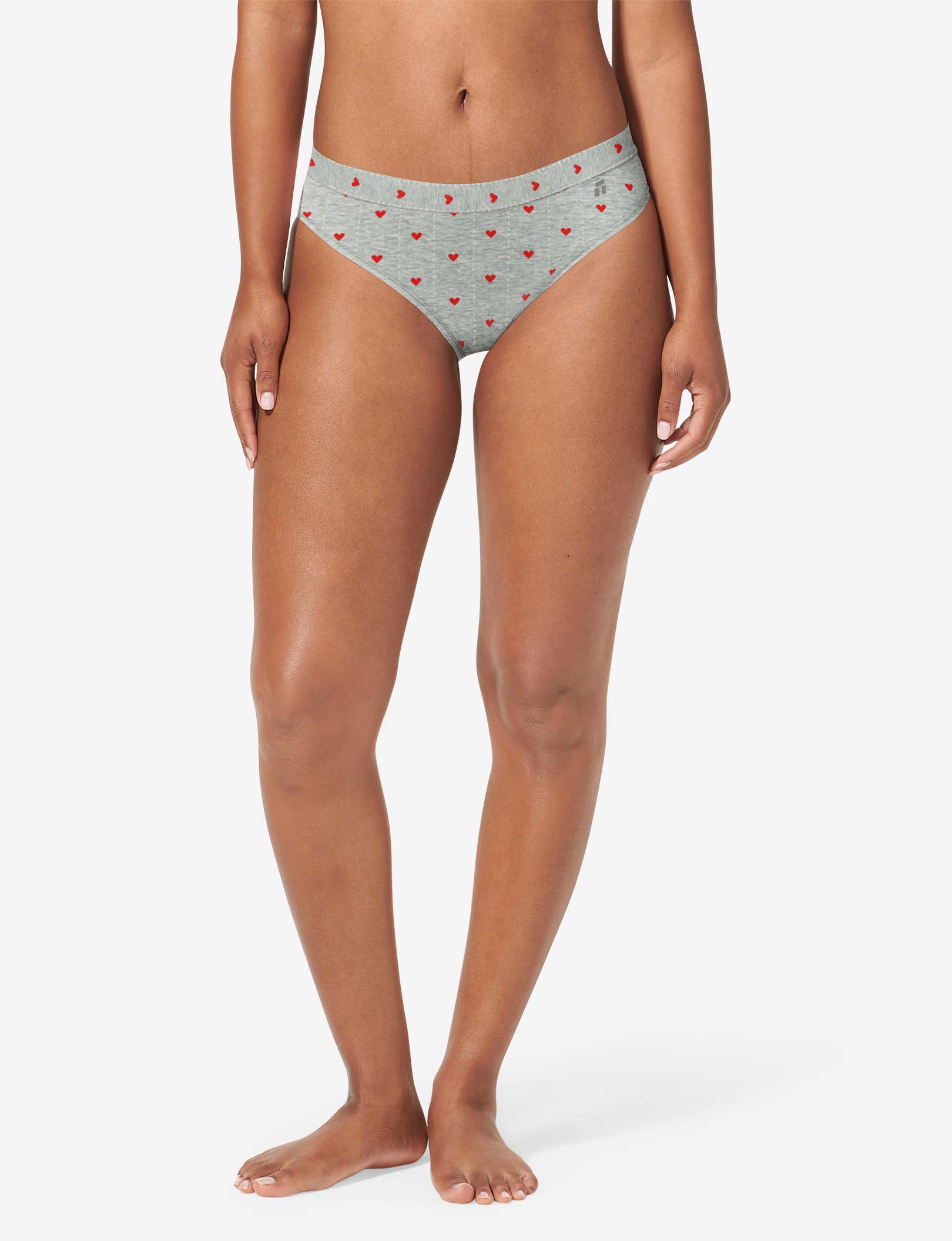 Women's Cool Cotton Cheeky::Sweetheart Heather Grey