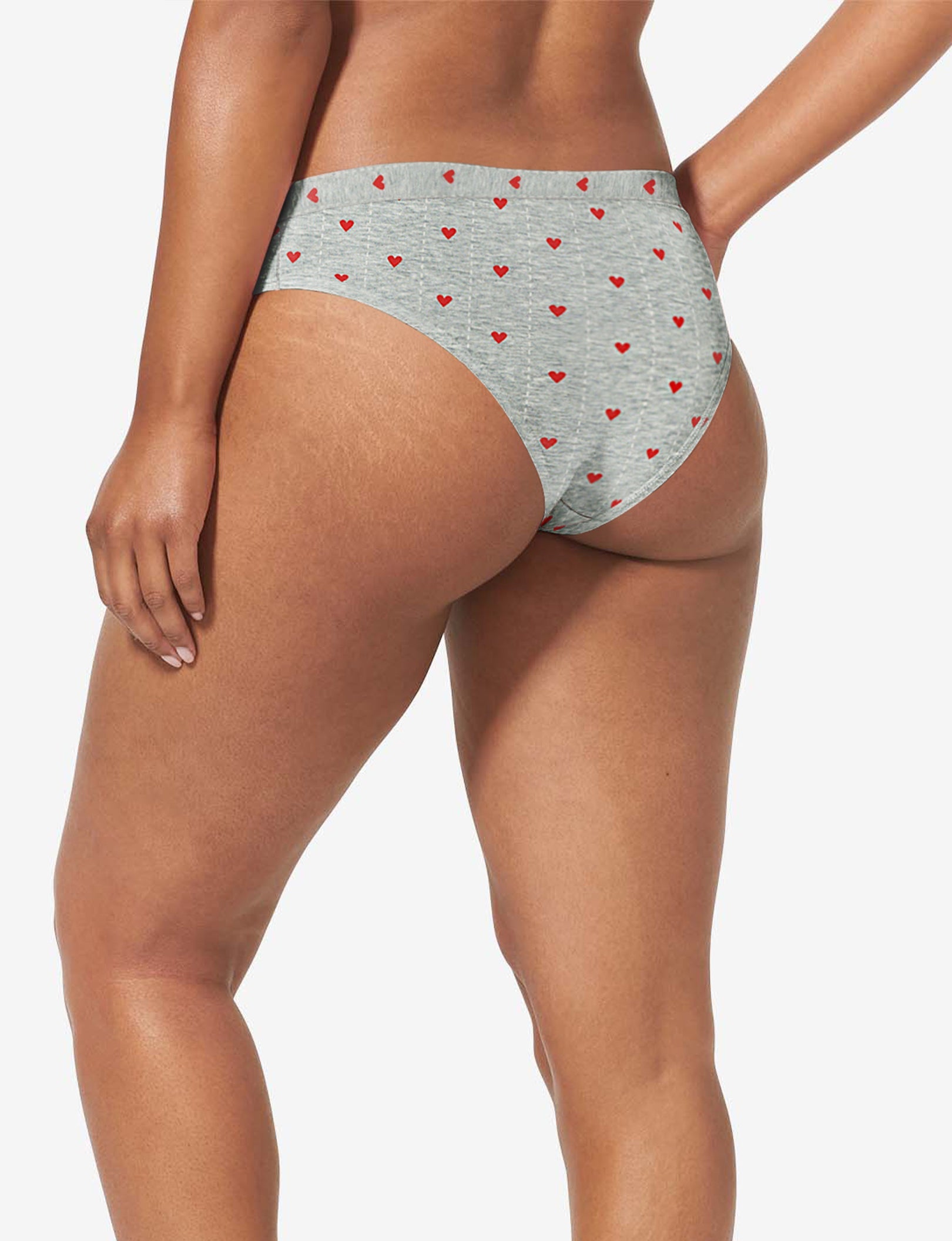 Women's Cool Cotton Cheeky::Sweetheart Heather Grey