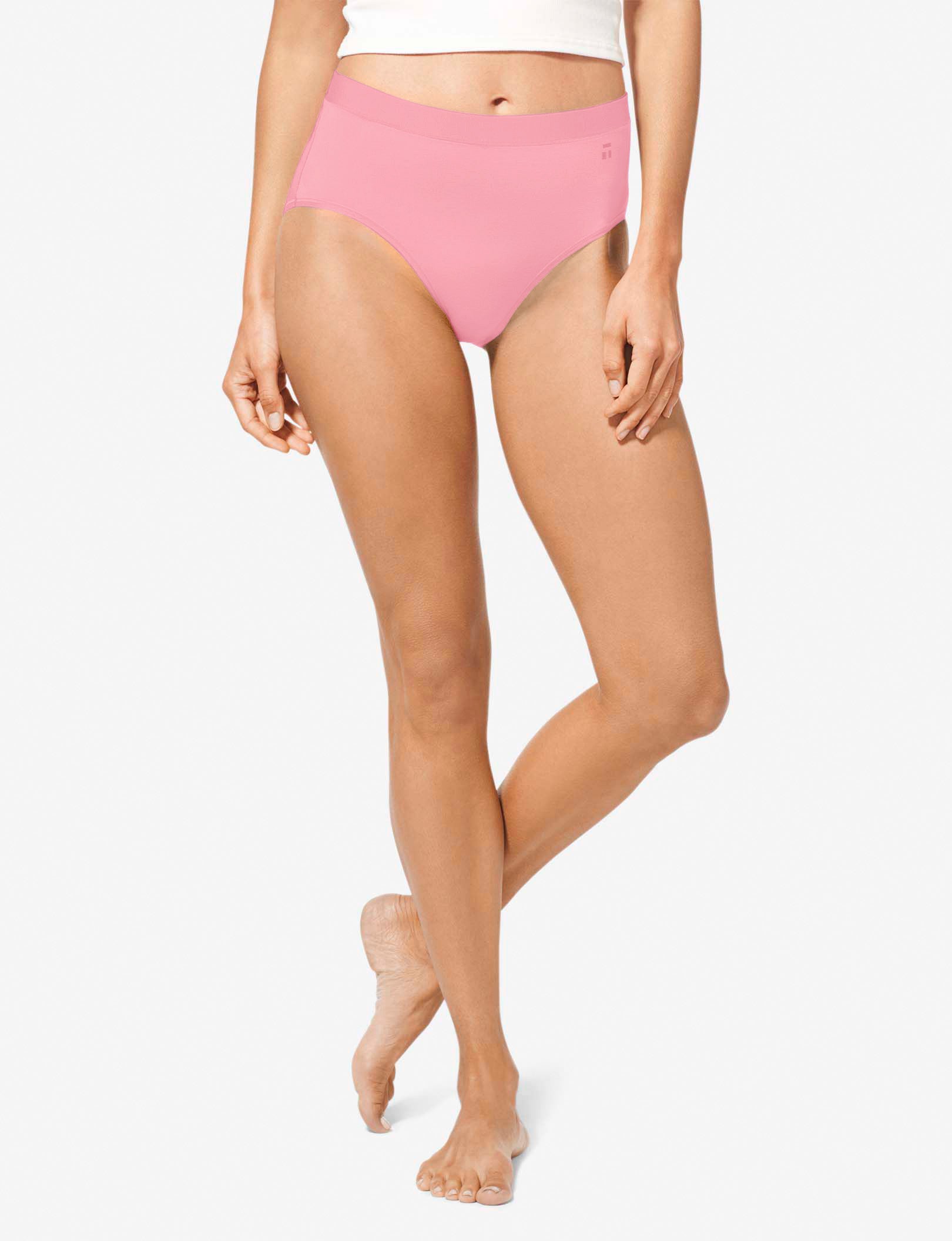 Women's Second Skin High Rise Brief::Geranium Pink