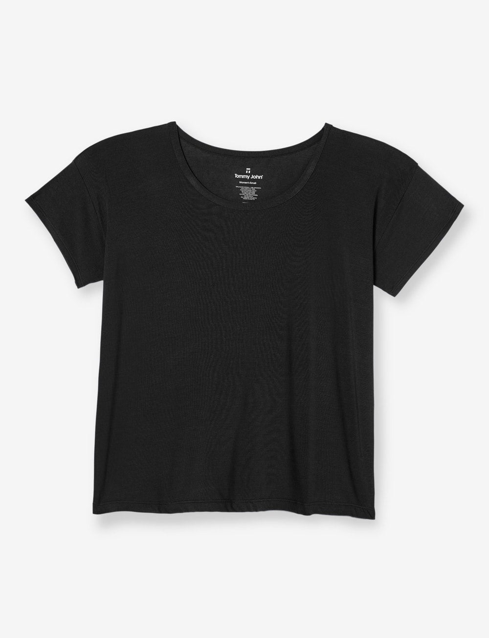 Women's Second Skin Sleep Tee & Pant Basic Set::Black