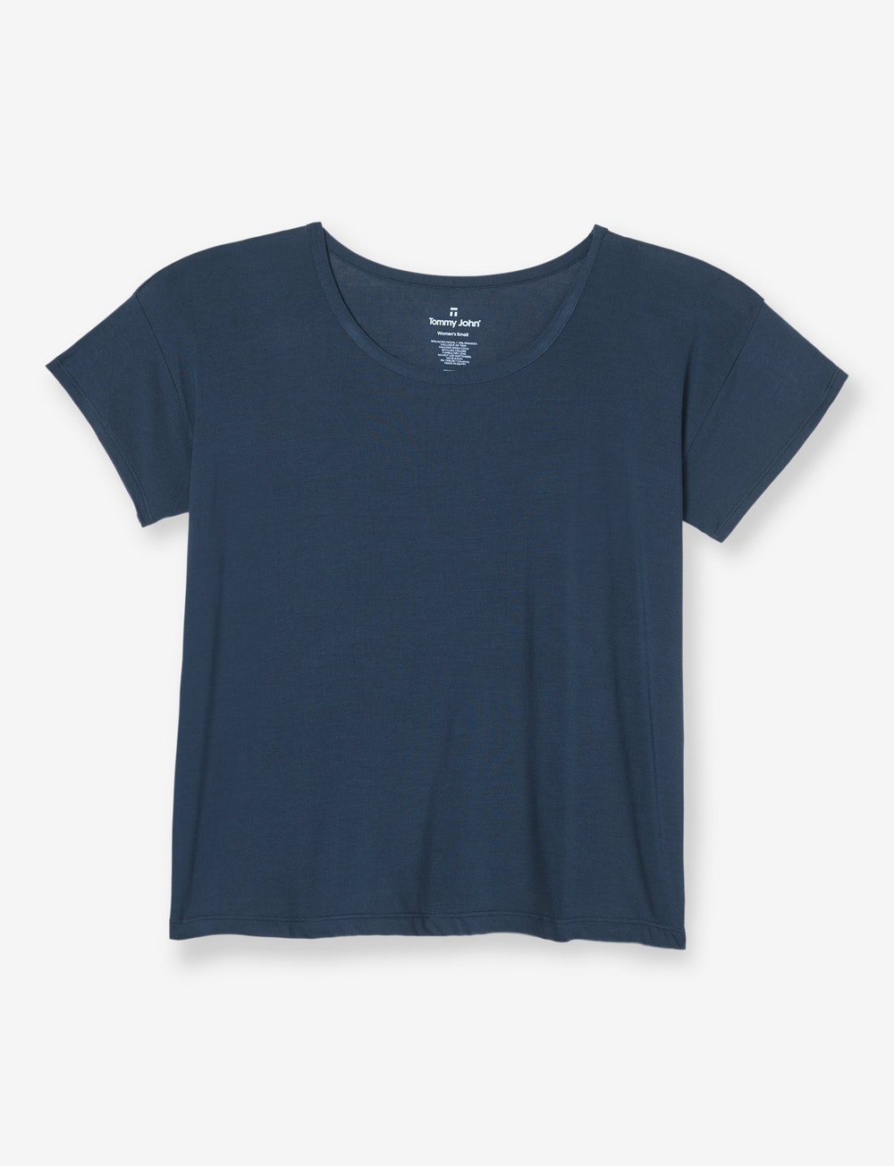 Women's Second Skin Sleep Tee & Pant Basic Set::Dress Blues