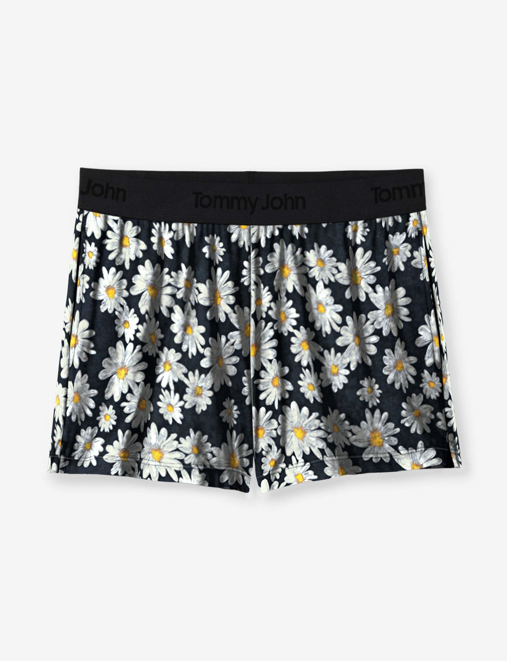 Women's Second Skin Sleep Short::Black English Daisy