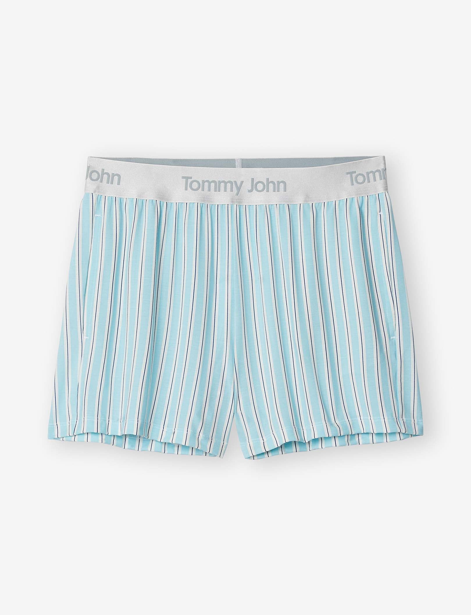 Women's Second Skin Sleep Tank & Short Set::White/Crystal Blue