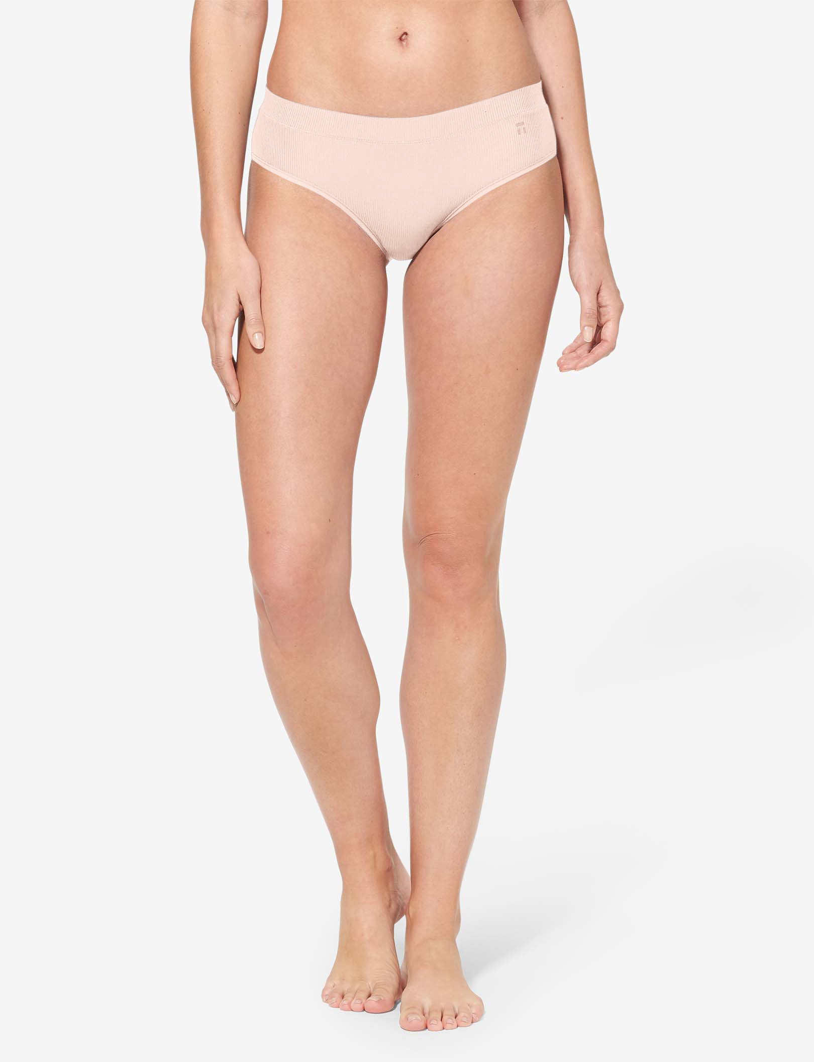 Women's Second Skin Cheeky, Micro Rib::Pastel Rose Tan Micro Rib