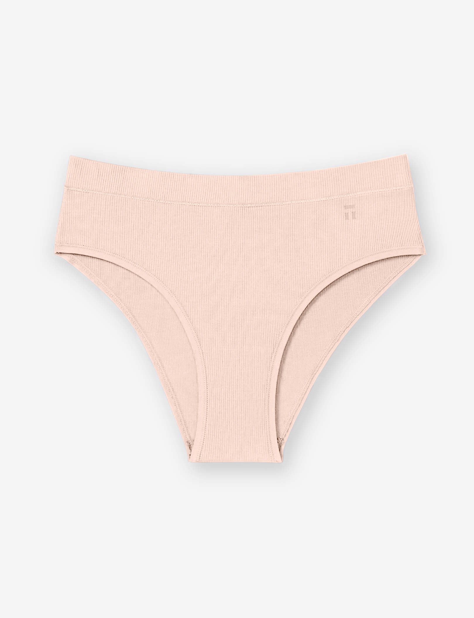 Women's Second Skin Cheeky, Micro Rib::Pastel Rose Tan Micro Rib