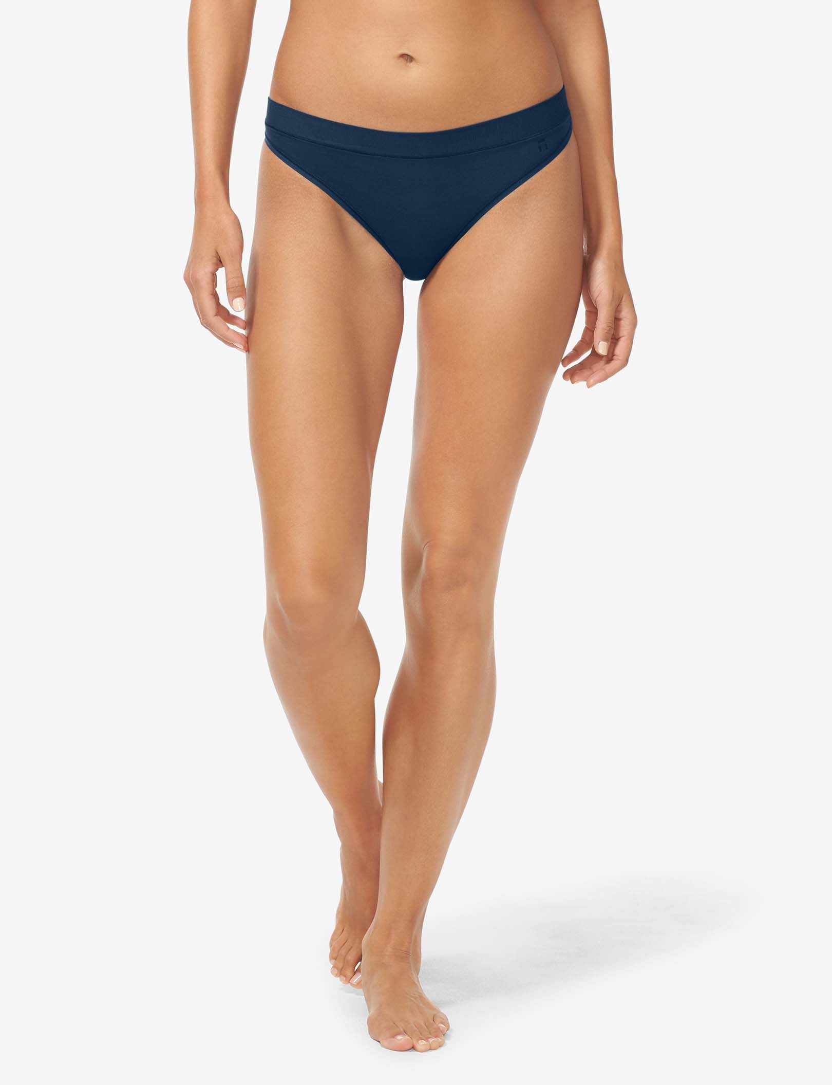 Women's Second Skin Thong::Dress Blues