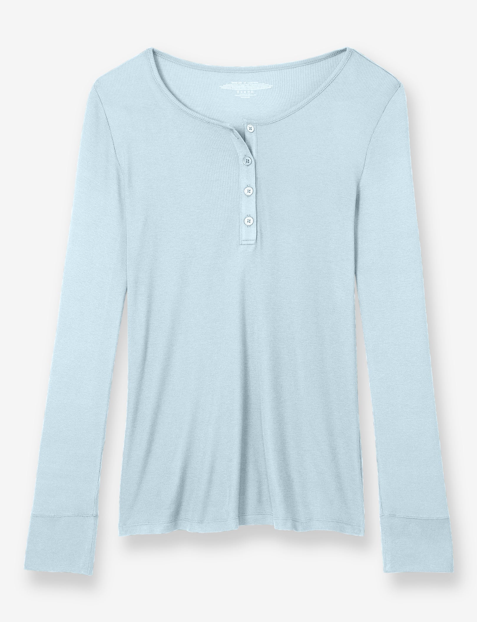 Women's Lounge Henley::Ice blue