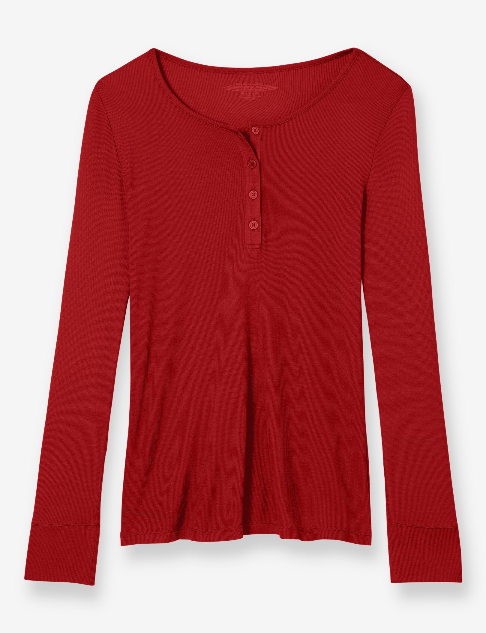 Women's Lounge Henley::Red Dahlia