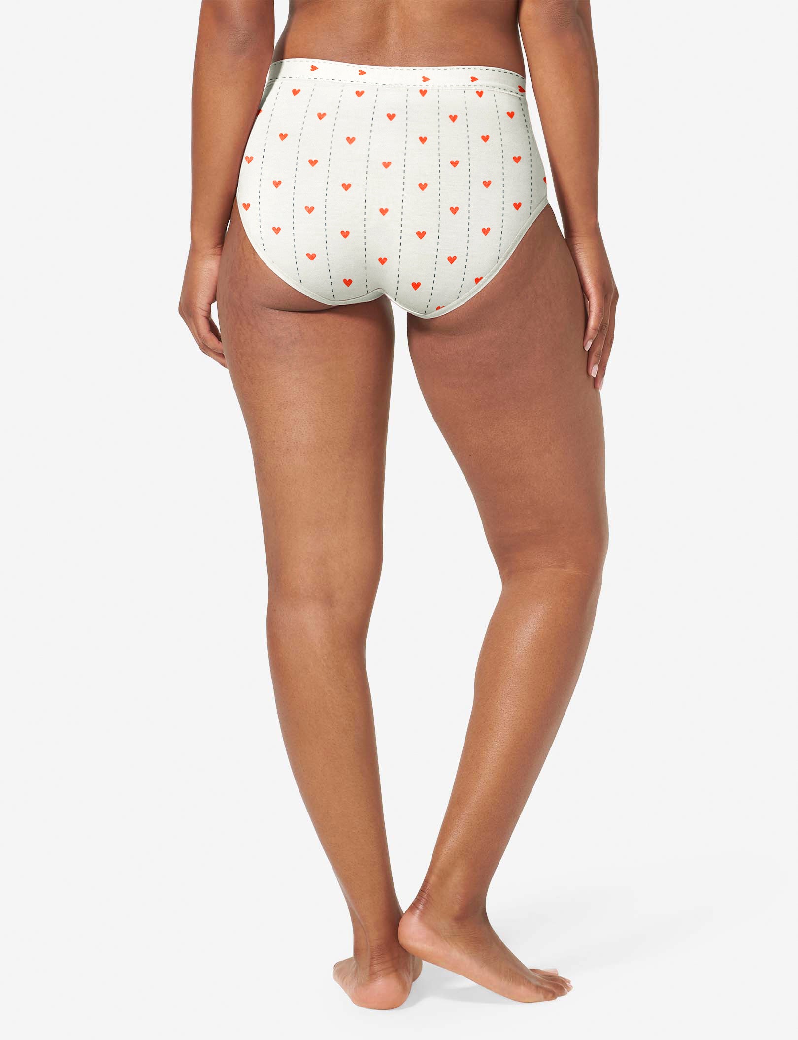 Women's Cool Cotton High Rise Brief::Sweetheart Coconut Milk