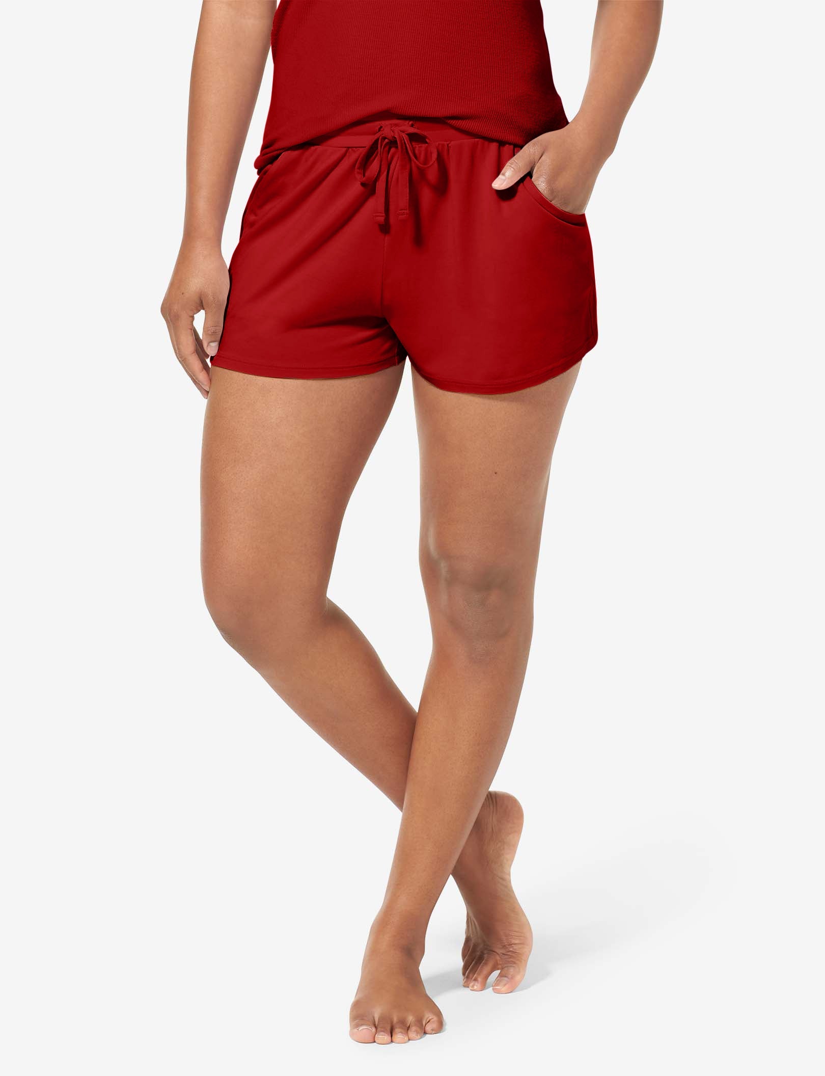 Women's Lounge Short::Red Dahlia