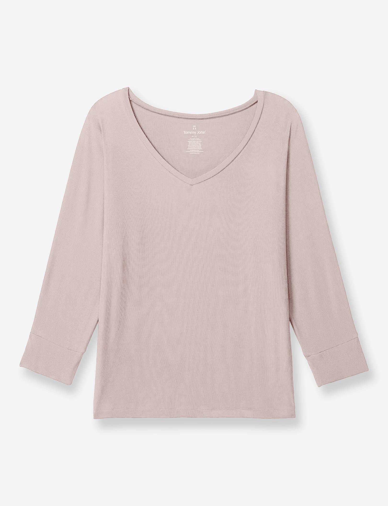 Women's Second Skin V-Neck Sleep Tee::Sphinx Micro Rib