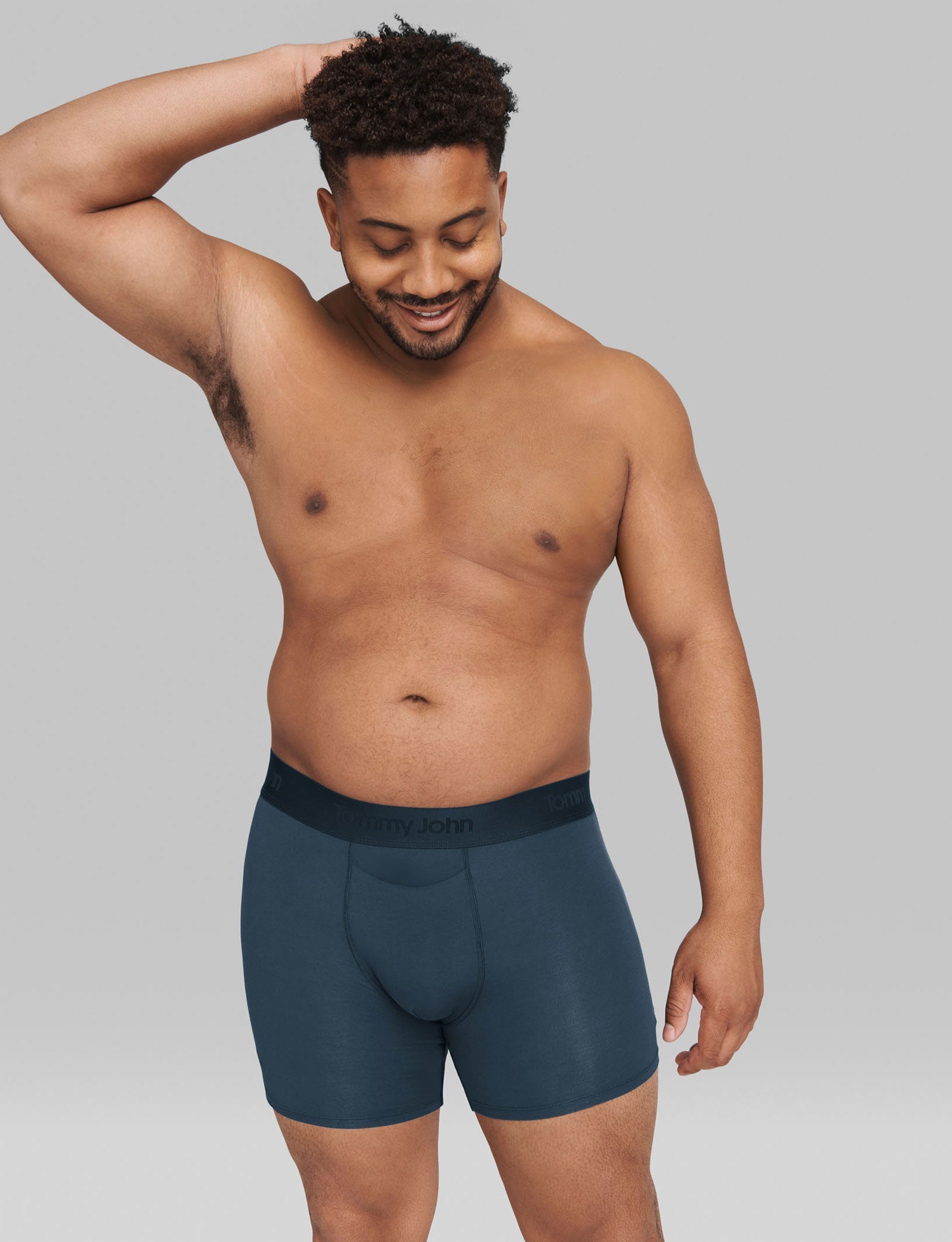 Second Skin Trunk 4" (3 Pack)::Dress Blues/Turbulence Grey/Black