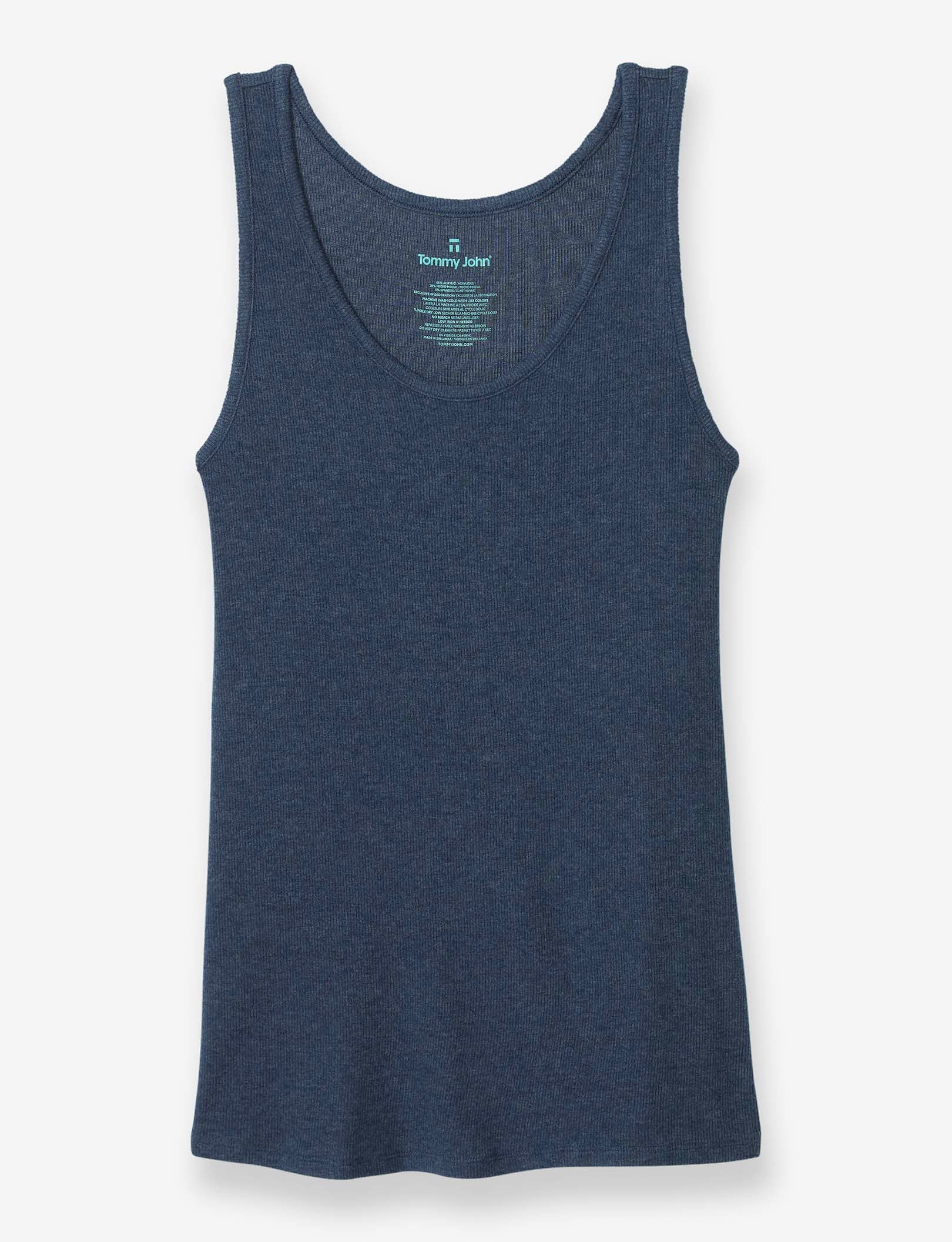 Women's Lounge Scoop or V-Neck Tank::Dress Blues Heather
