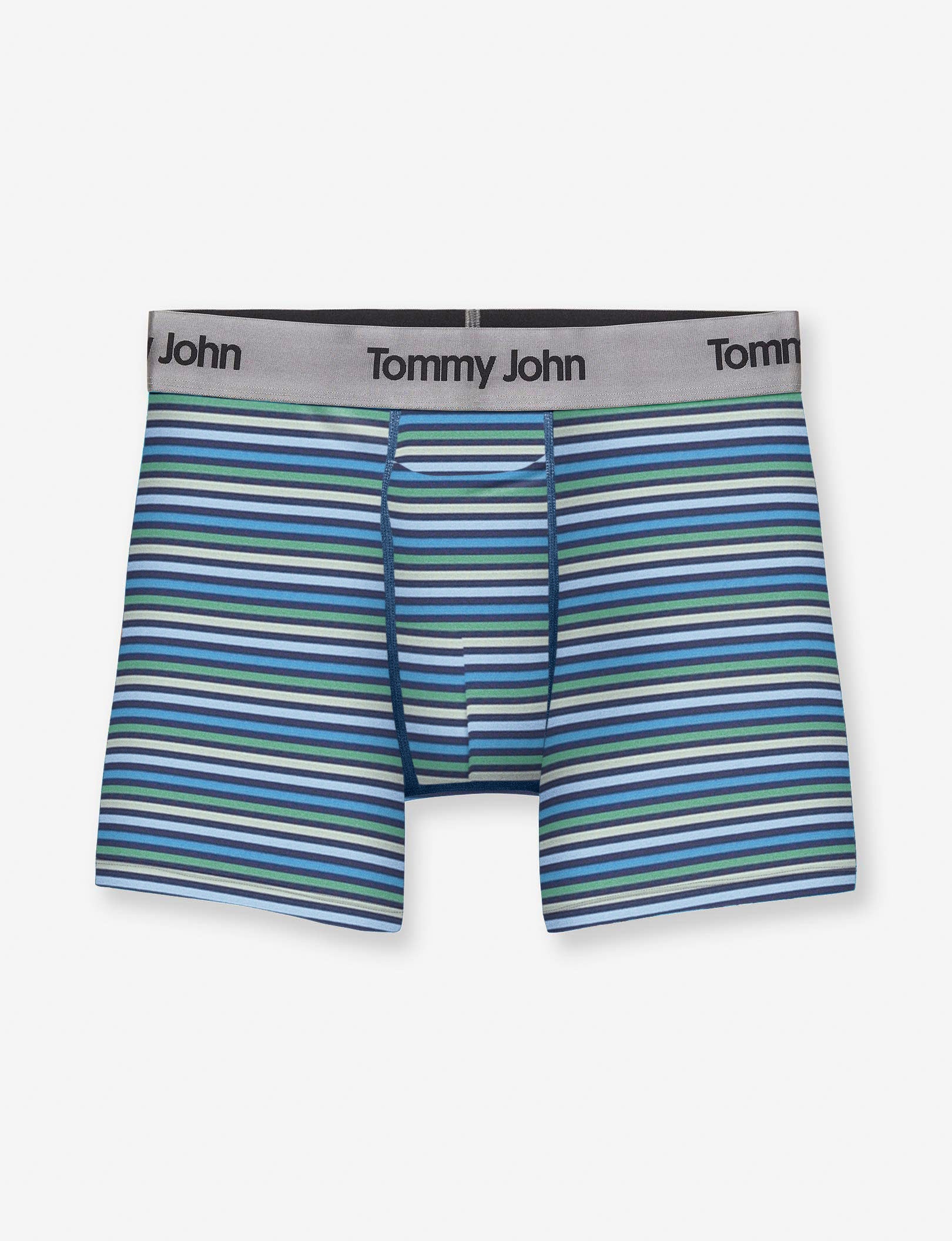 Second Skin Trunk 4"::Estate Blue Globe Stripe