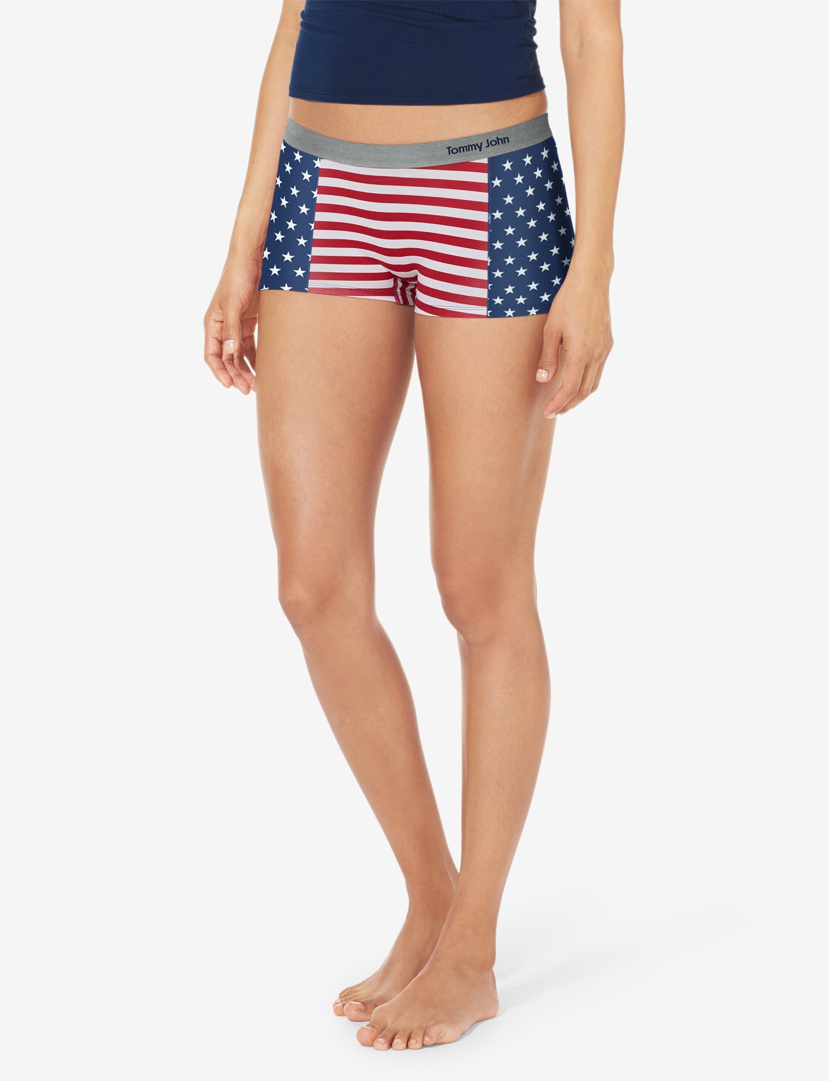Women's Cool Cotton Boyshort::US Flag