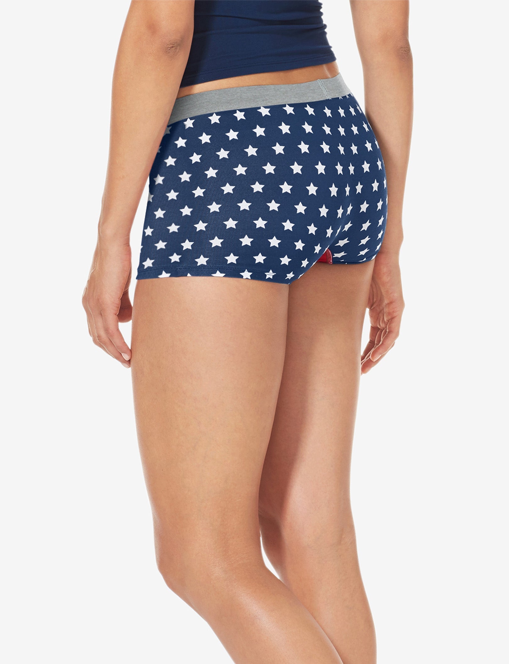 Women's Cool Cotton Boyshort::US Flag