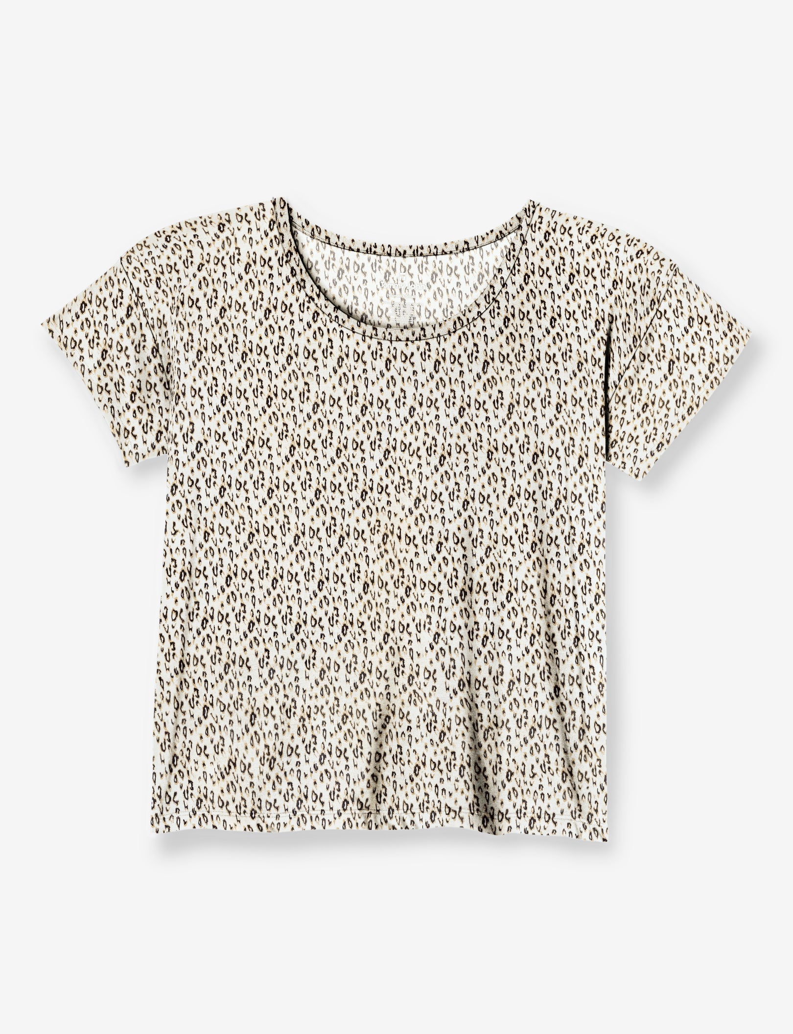 Women's Second Skin Sleep Tee::Natural Leopard