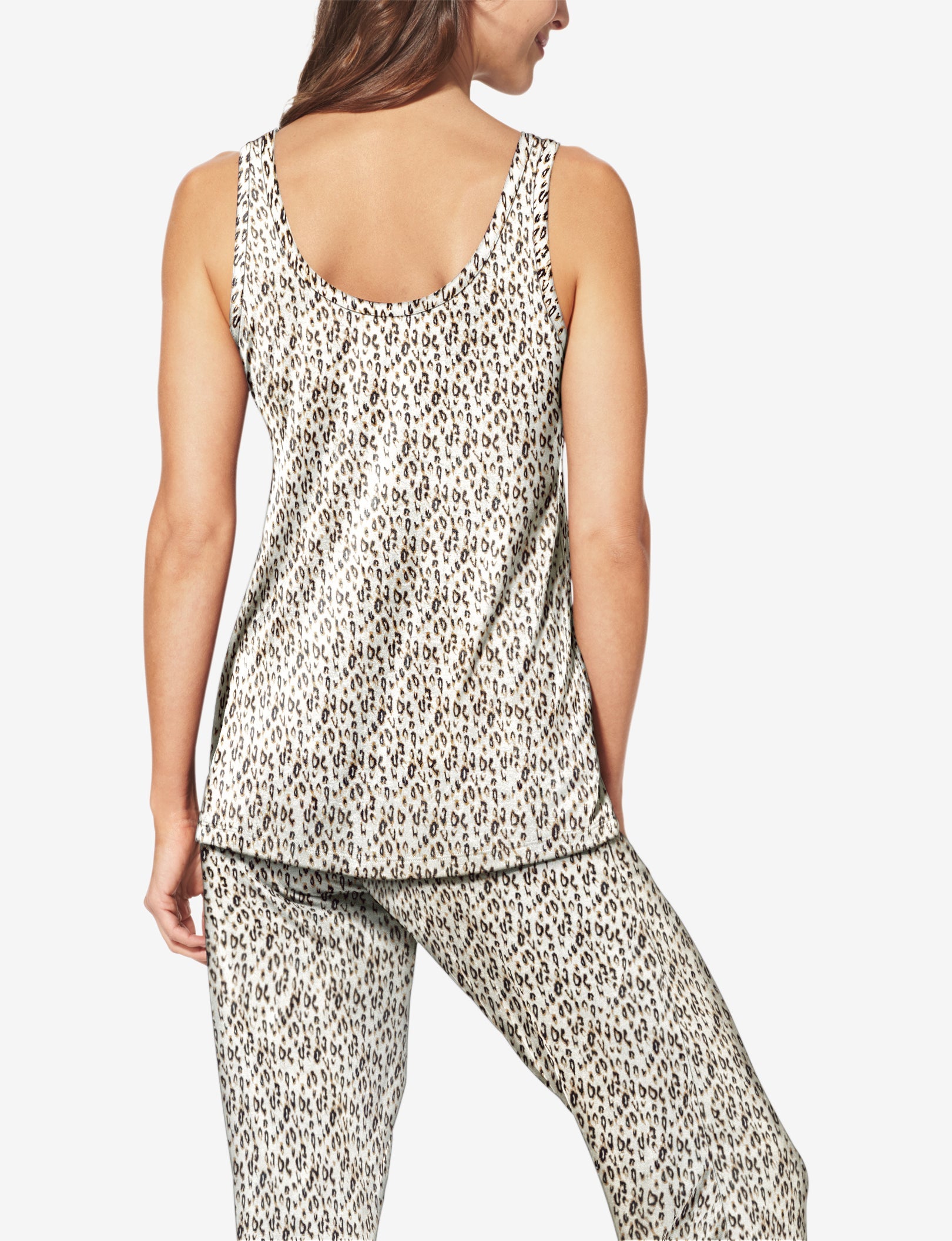 Women's Second Skin Sleep Tank::Natural Leopard
