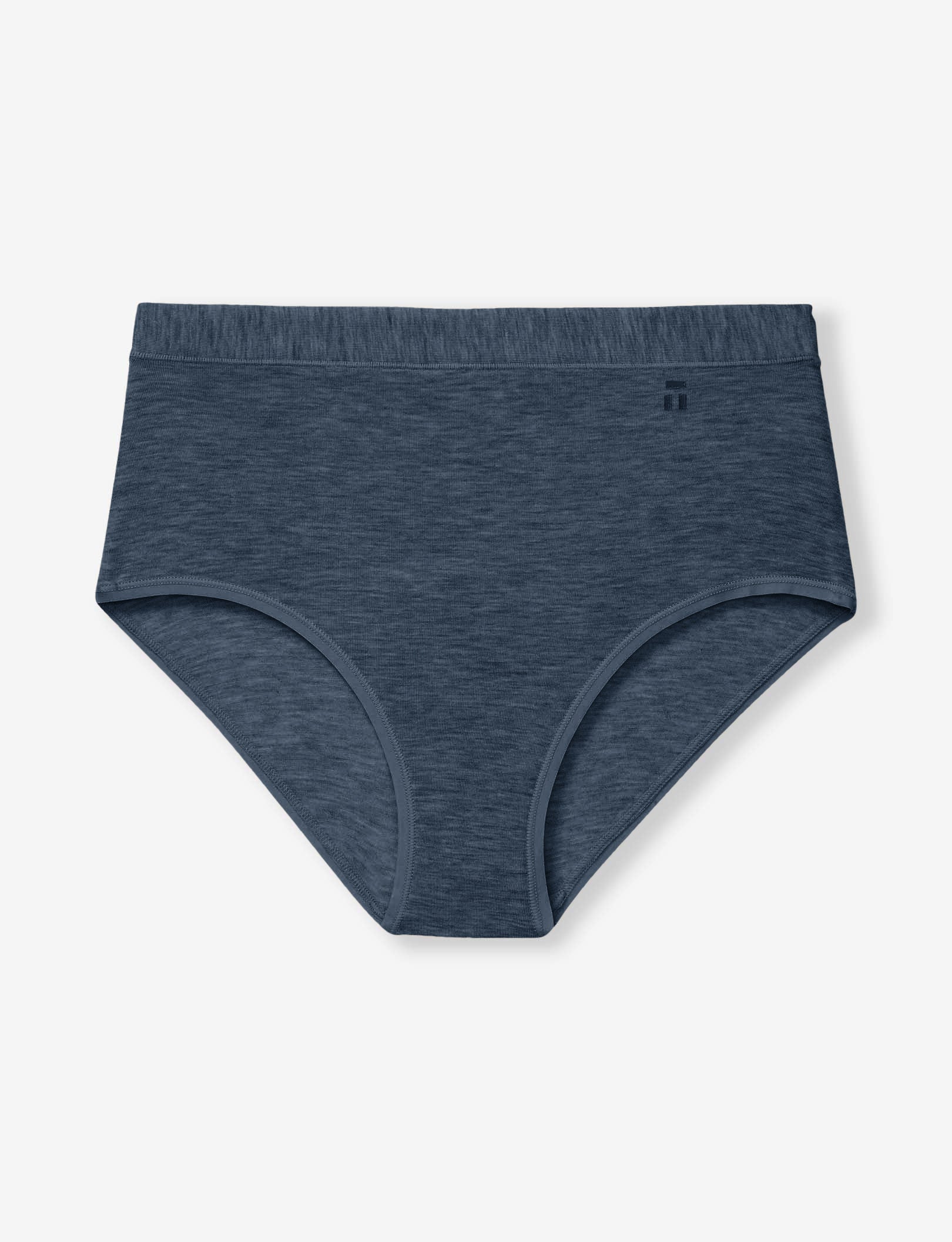 Women's Second Skin High Rise Brief::Dress Blues Heather
