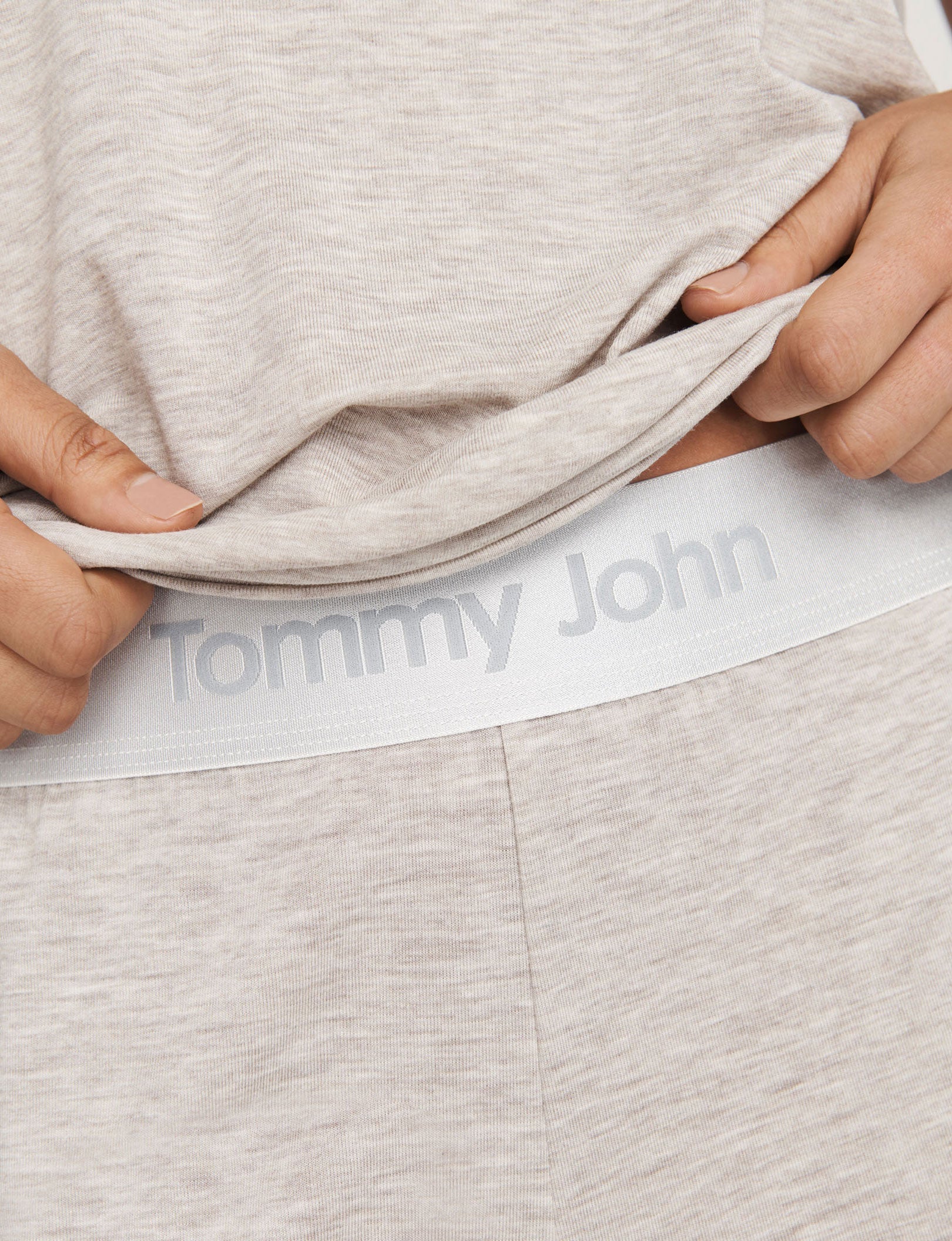 Women's Second Skin Sleep Tee & Short Basic Set::Dove Heather