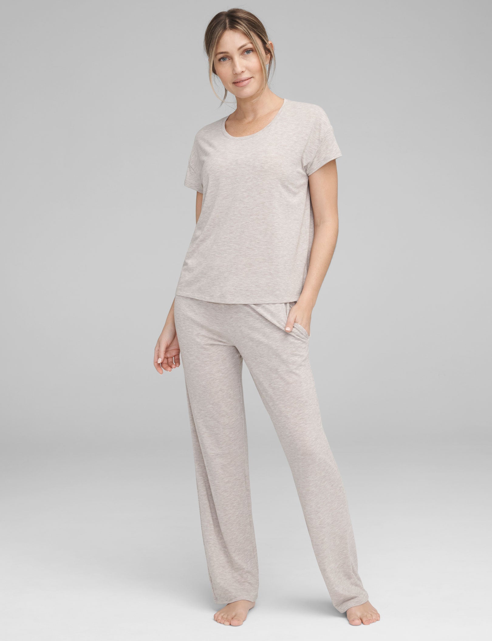Women's Second Skin Sleep Pant::Dove Heather