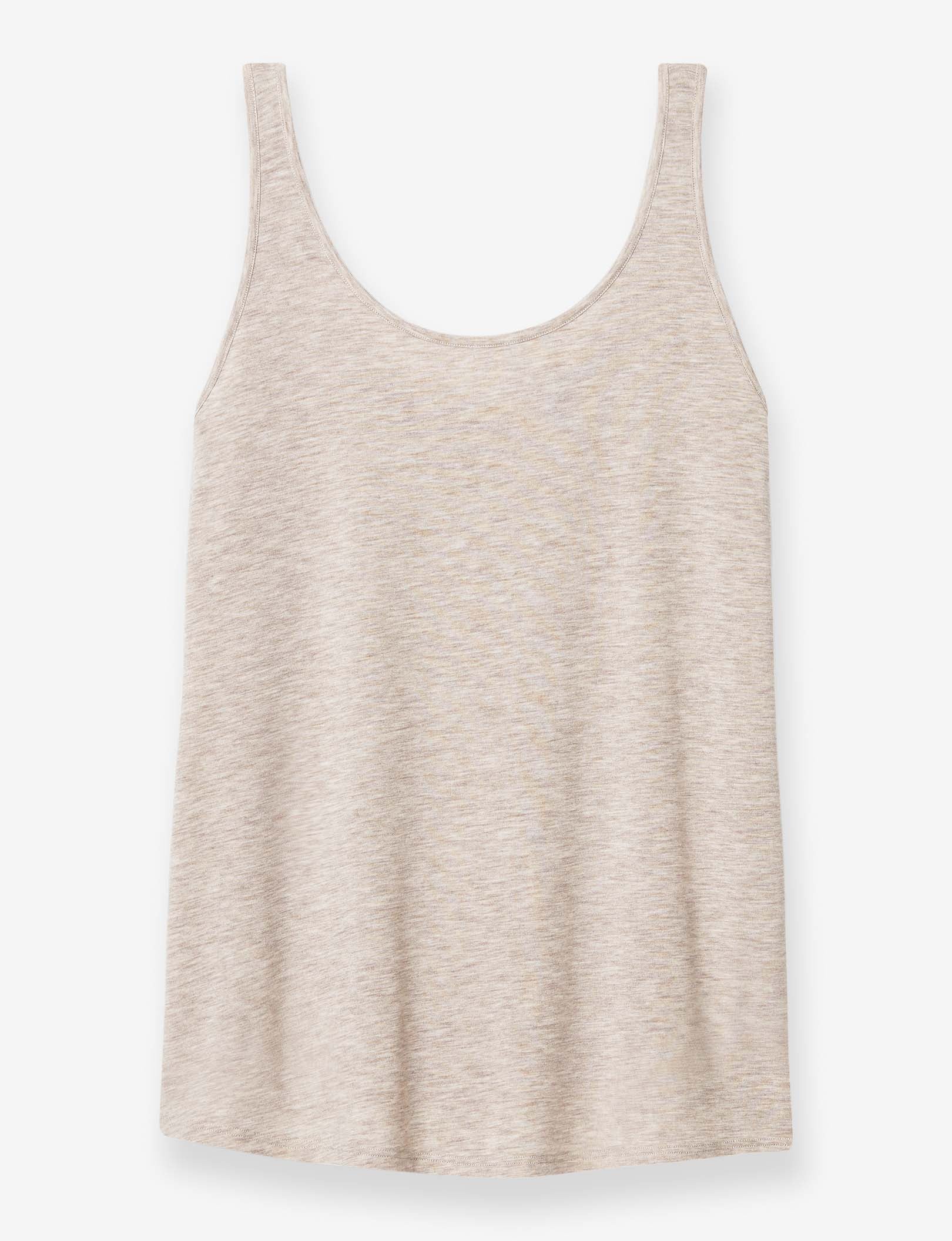 Women's Second Skin Sleep Tank & Pant Basic Set::Dove Heather