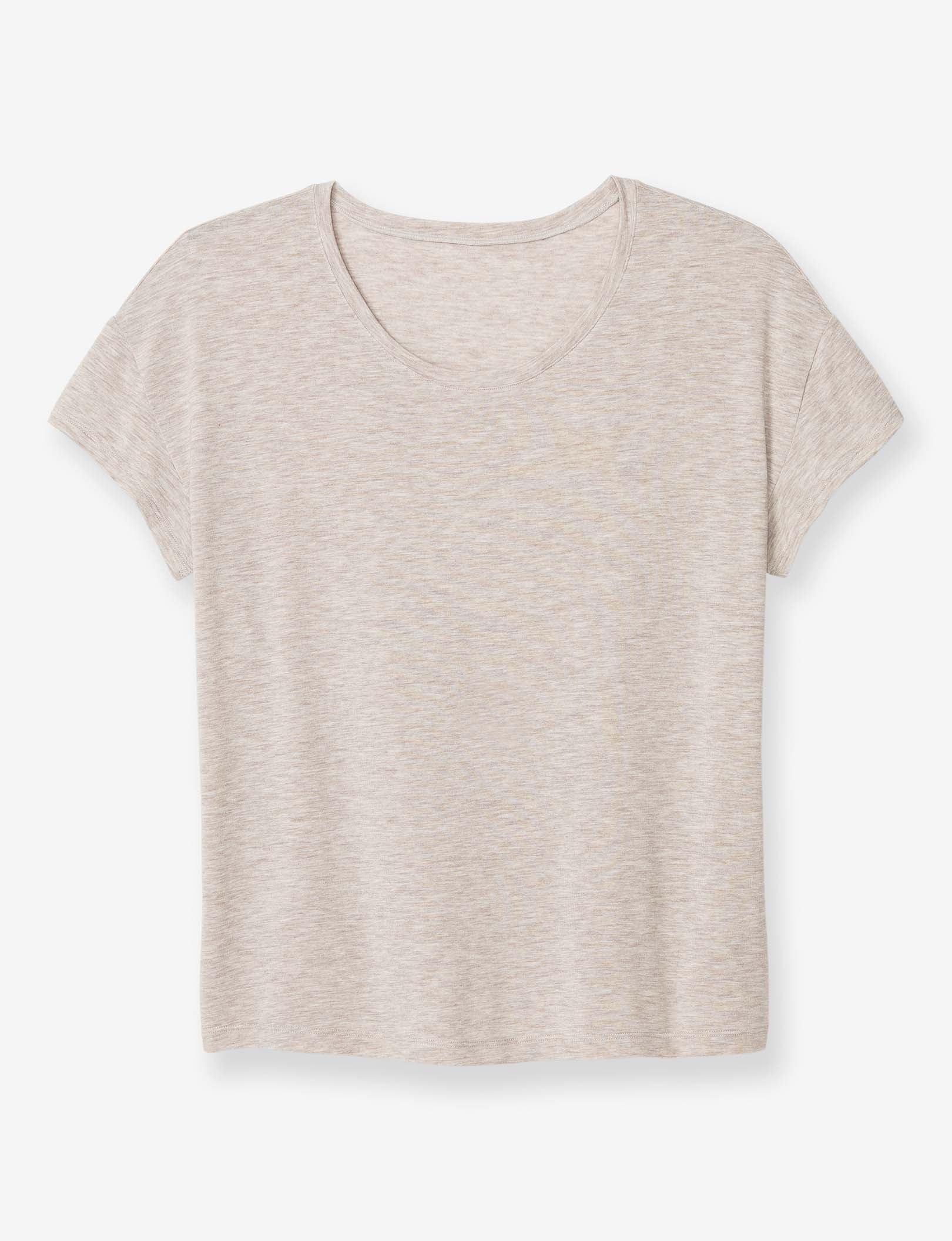 Women's Second Skin Sleep Tee & Pant Basic Set::Dove Heather