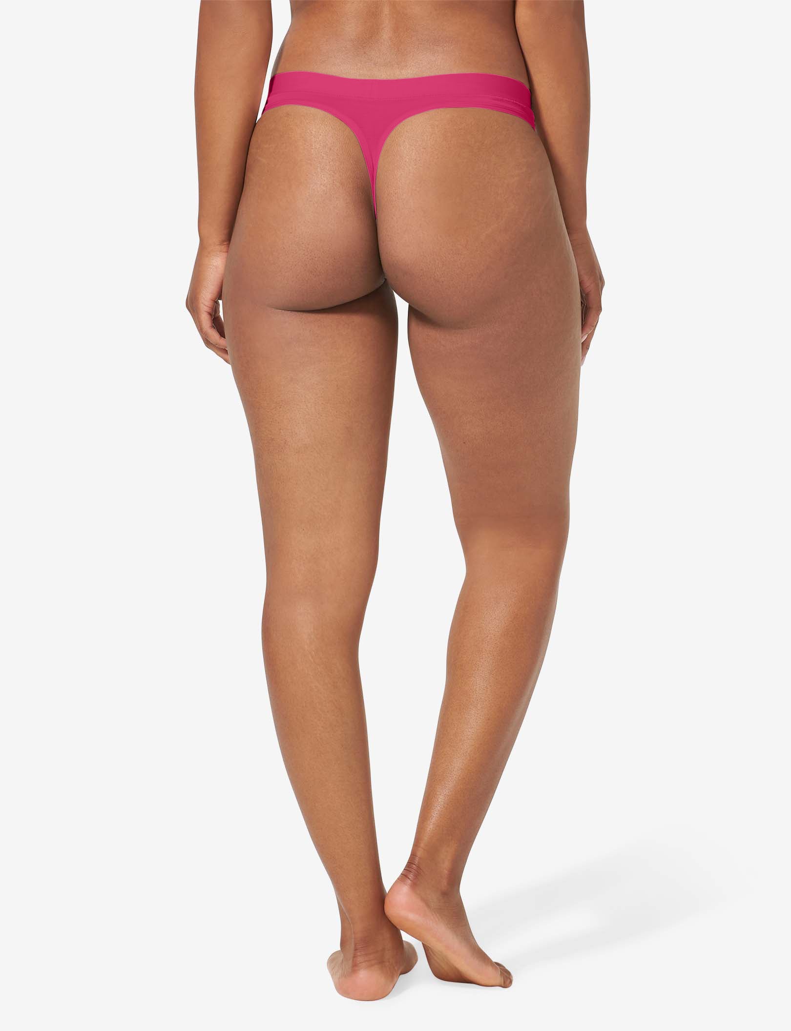 Women's Cool Cotton Thong::Raspberry Sorbet